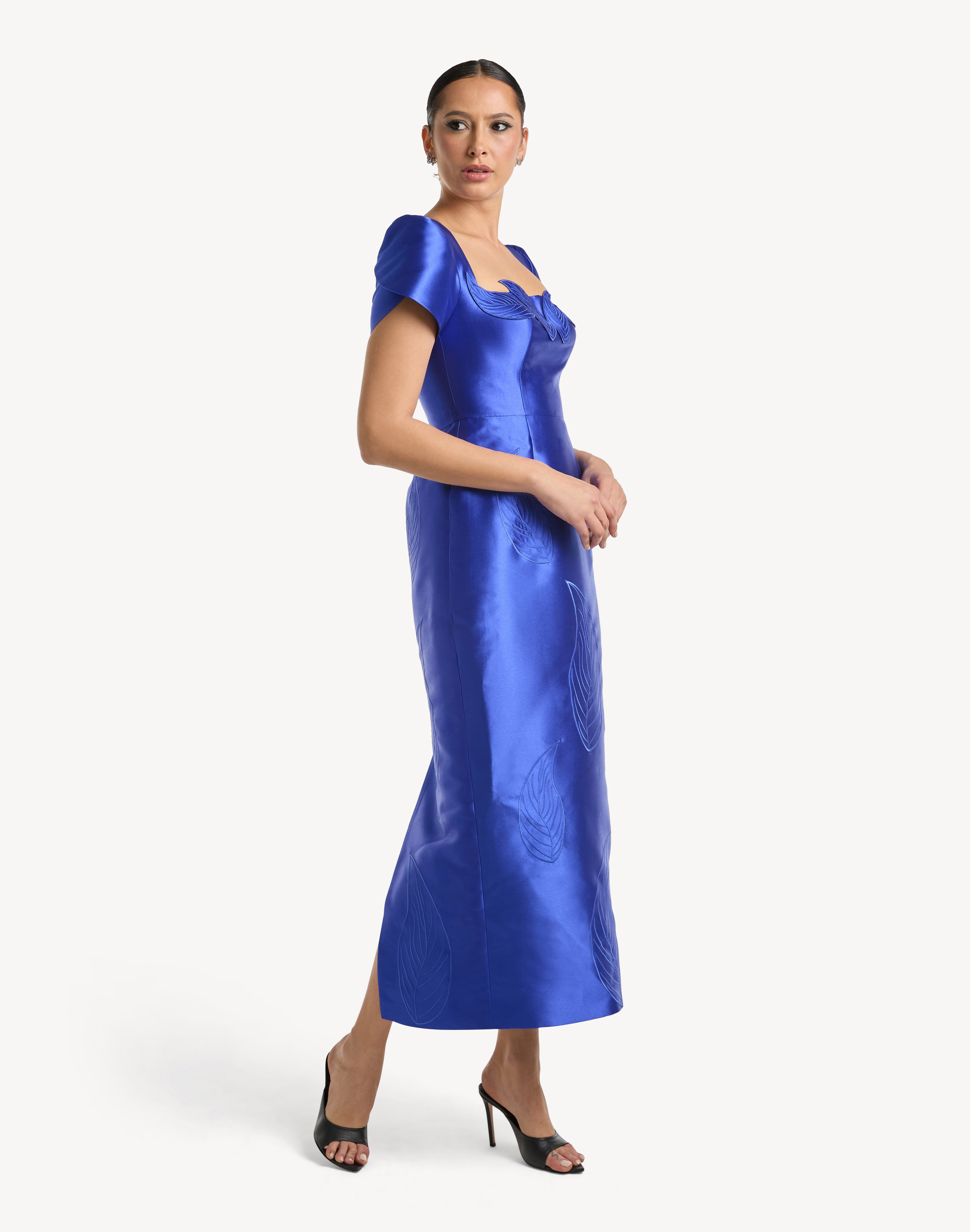 Magnific Leaf Appliqué Dress