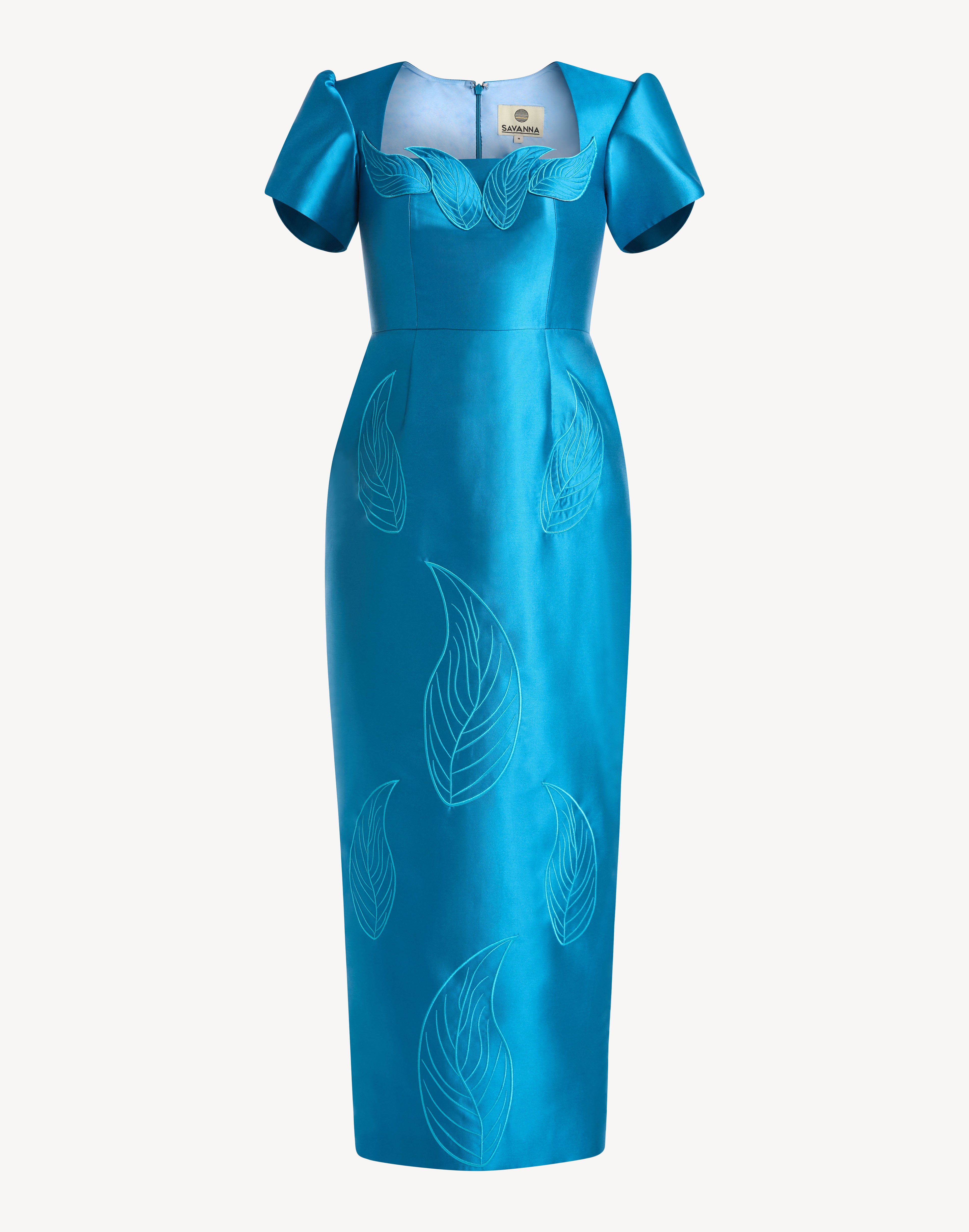 Magnific Leaf Appliqué Dress