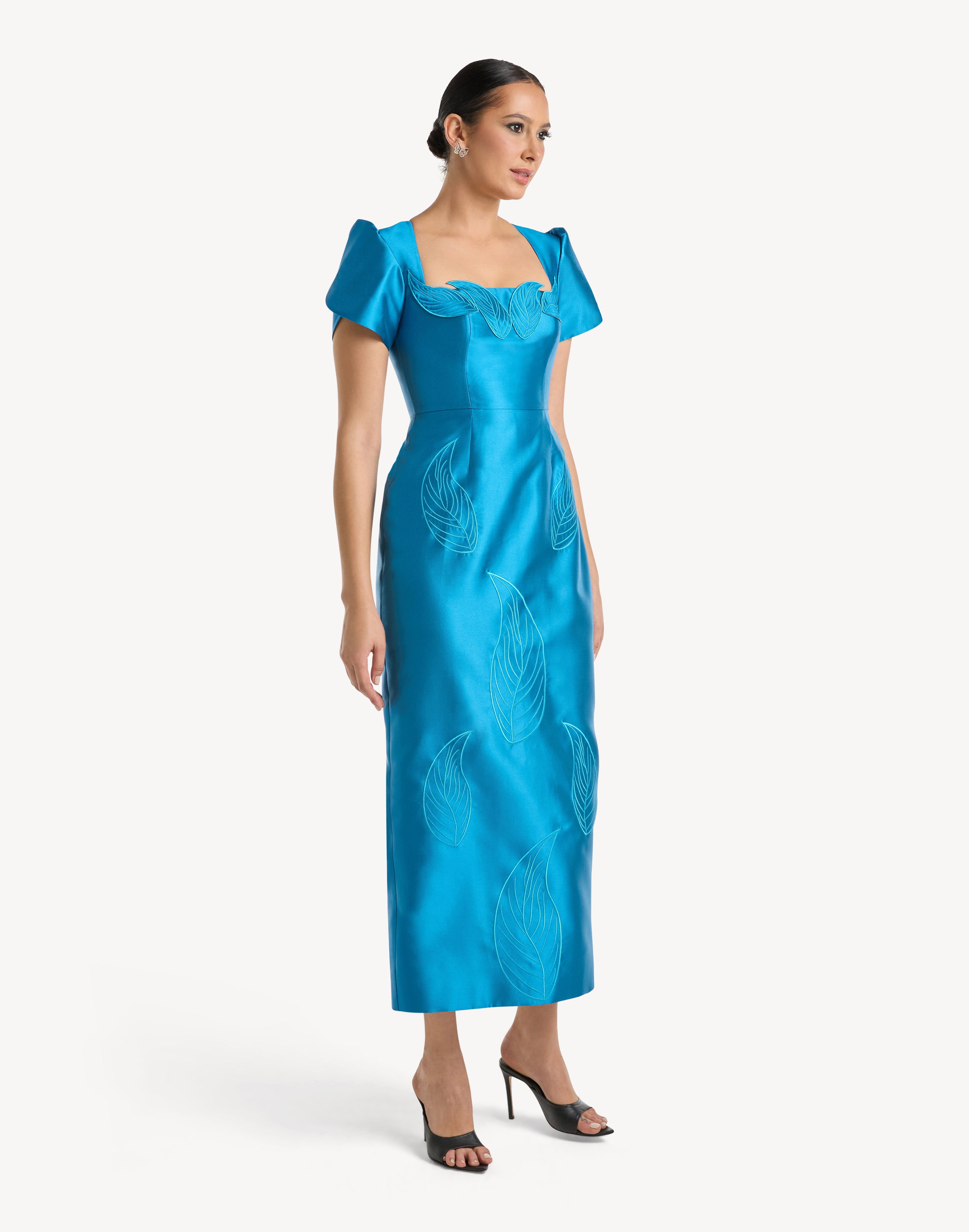 Magnific Leaf Appliqué Dress