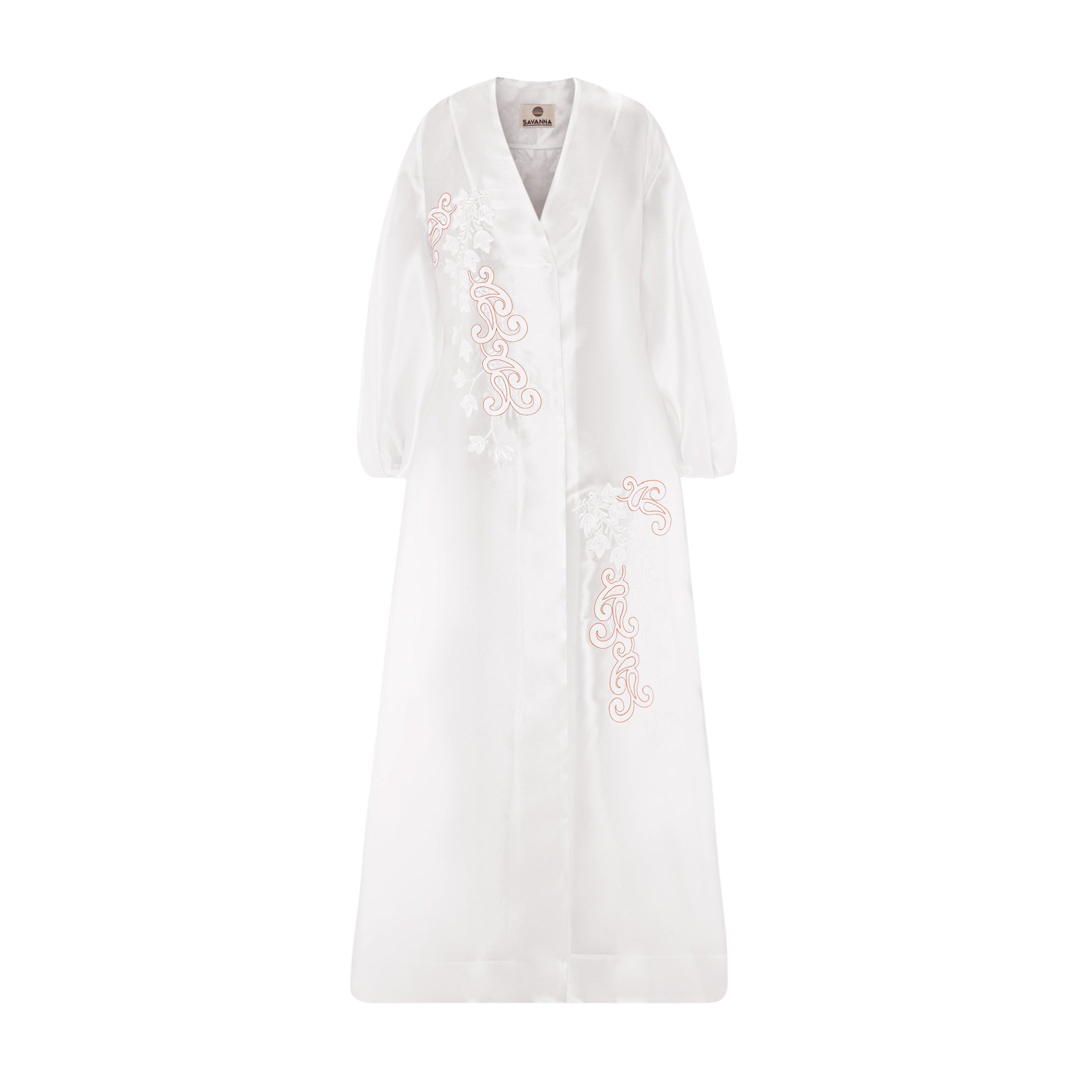 Garden Bloom Floral-applique Kaftan