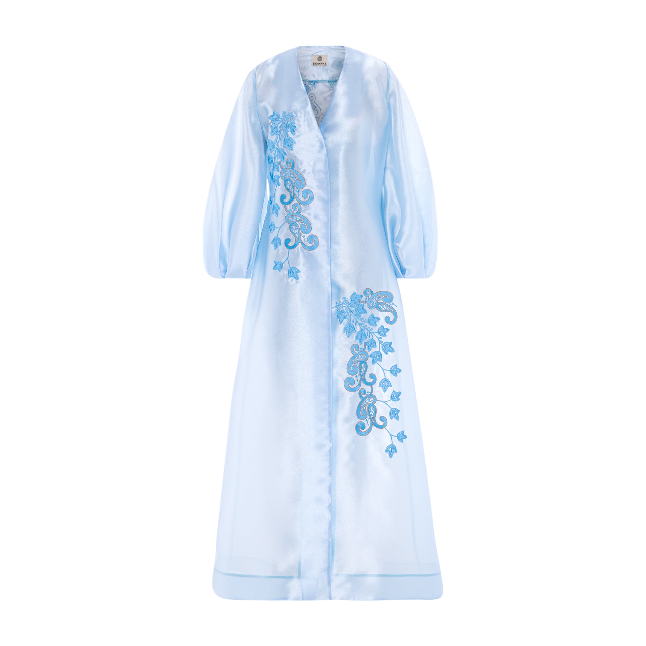 Garden Bloom Floral-applique Kaftan