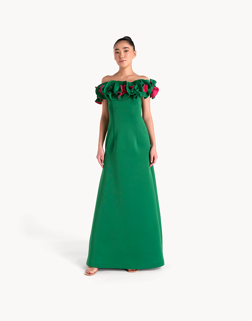 Floral Off Shoulder Maxi Dress