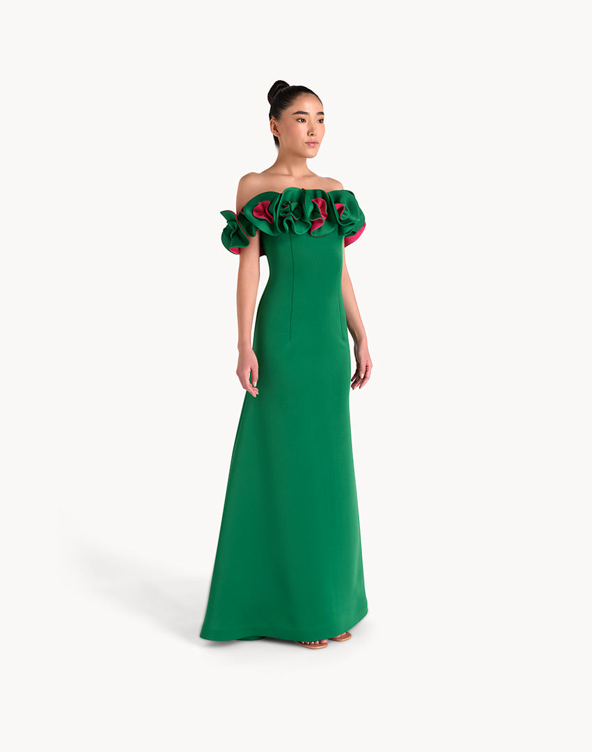 Floral Off Shoulder Maxi Dress
