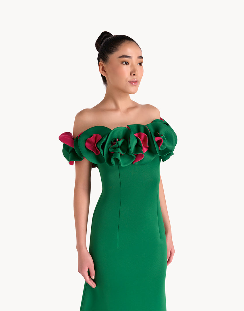 Floral Off Shoulder Maxi Dress