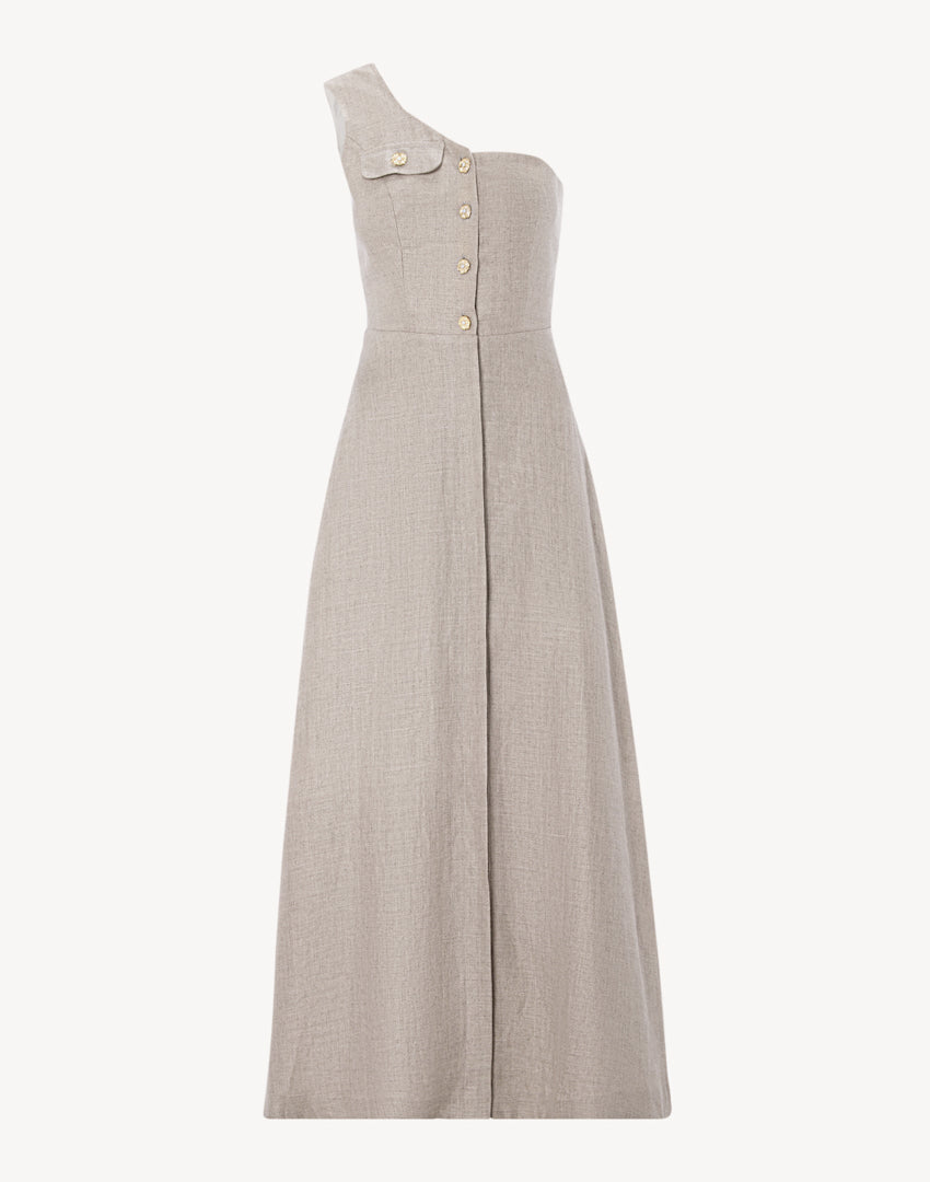 Lou One Shoulder Hemp Dress