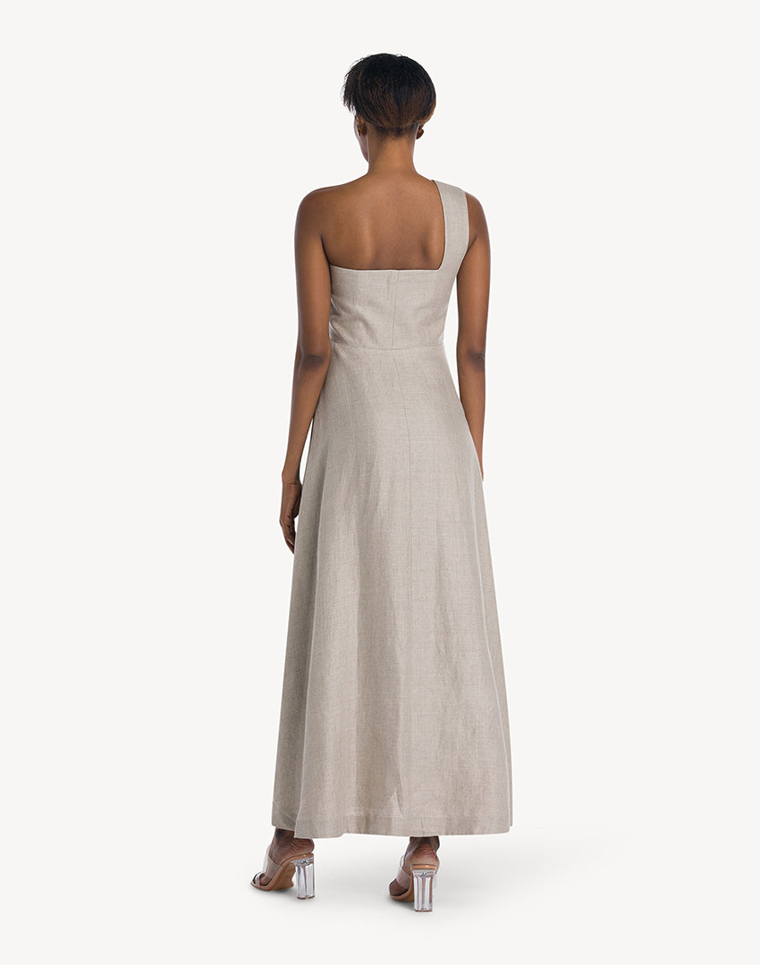 Lou One Shoulder Hemp Dress