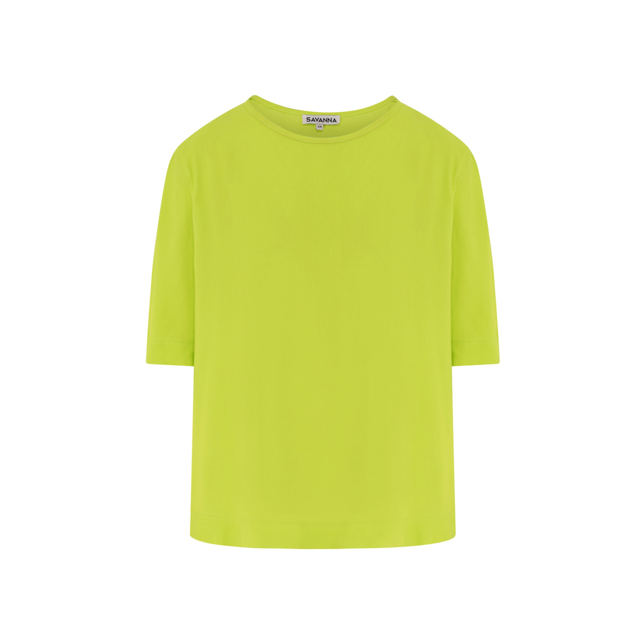 Crepe de Chine Padded Shirt - Neon Green