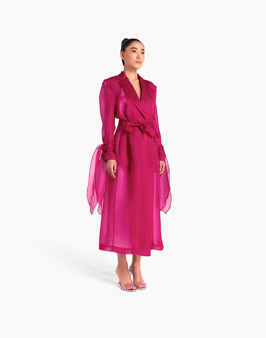 Fuchsia Pink Organza Jacket Stylish Dramatic Savanna Creations