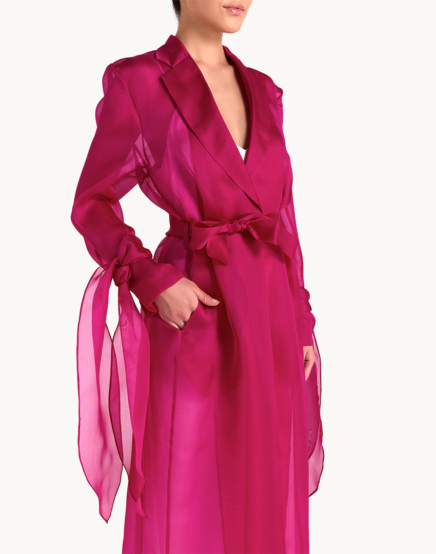 Fuchsia Pink Organza Jacket Stylish Dramatic Savanna Creations