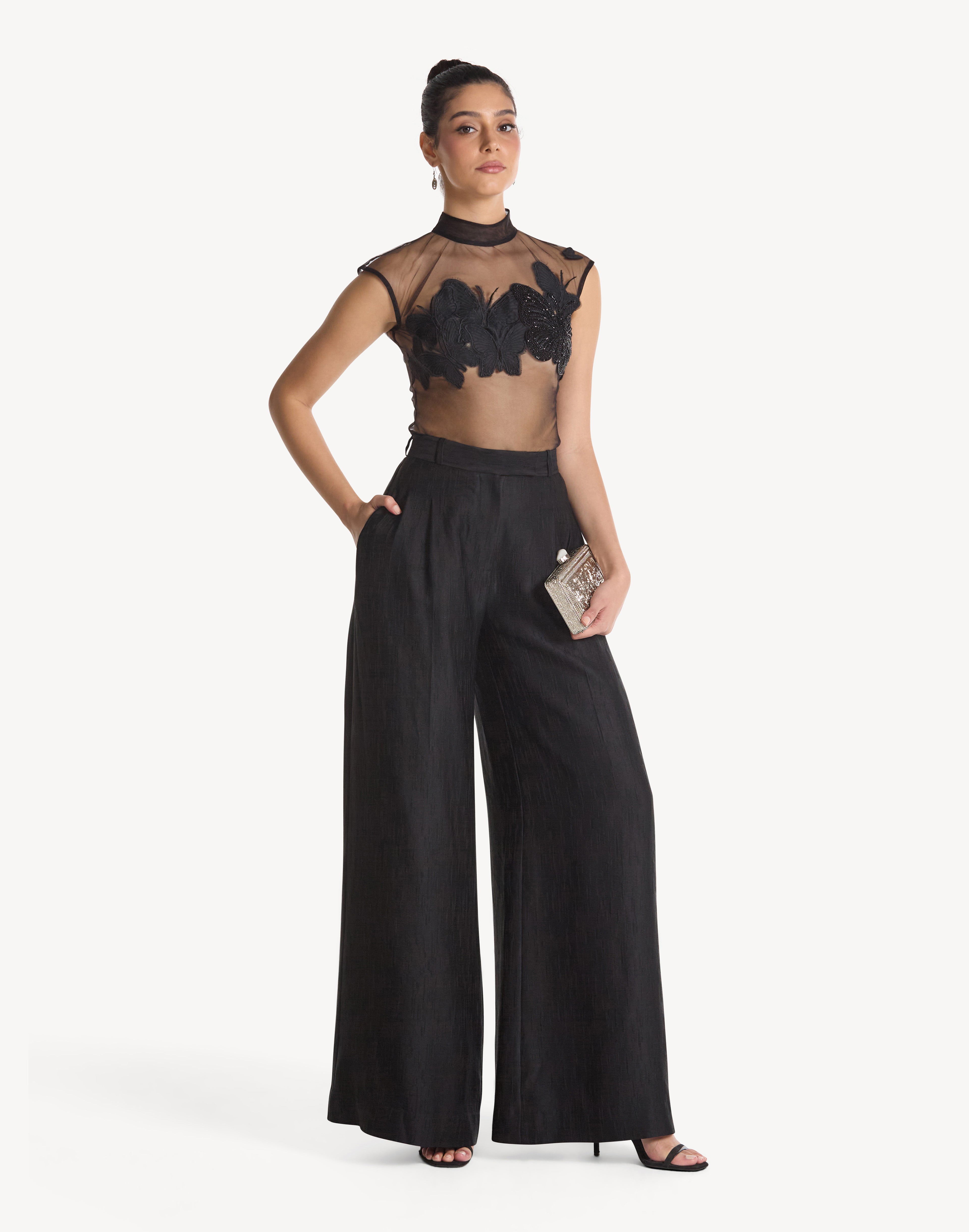 Pure Silk Wide Pants