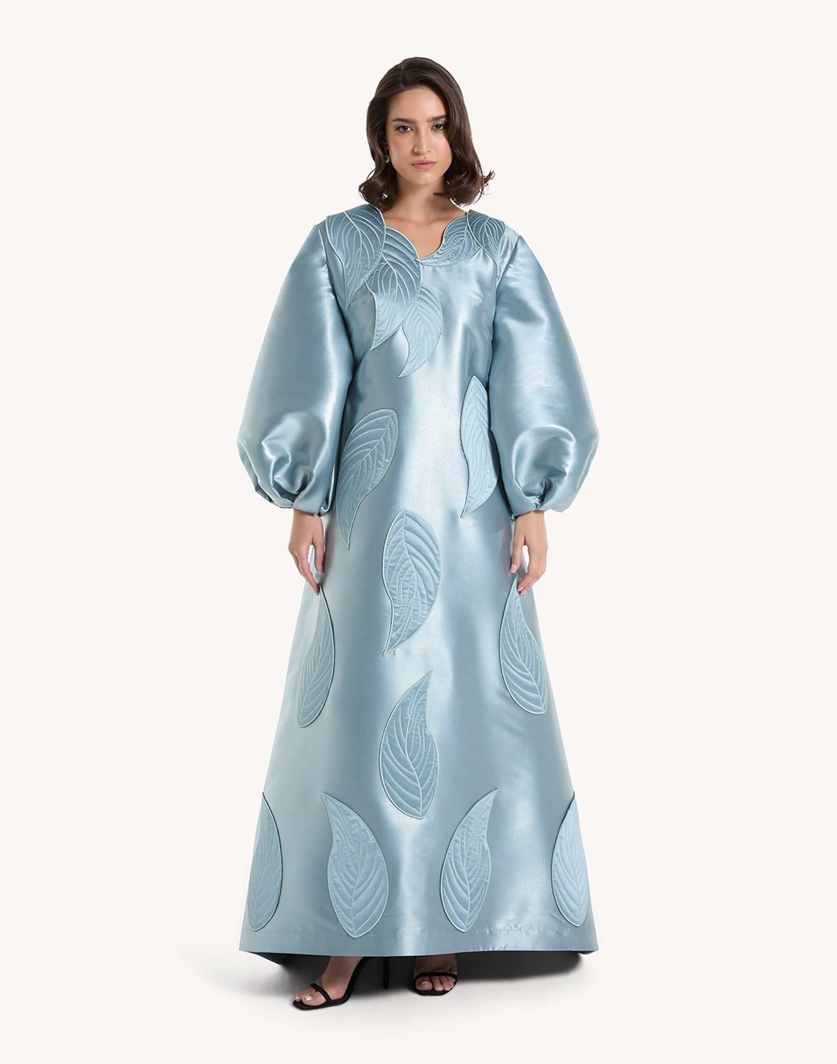 Sheba Leaf Appliqué Gown