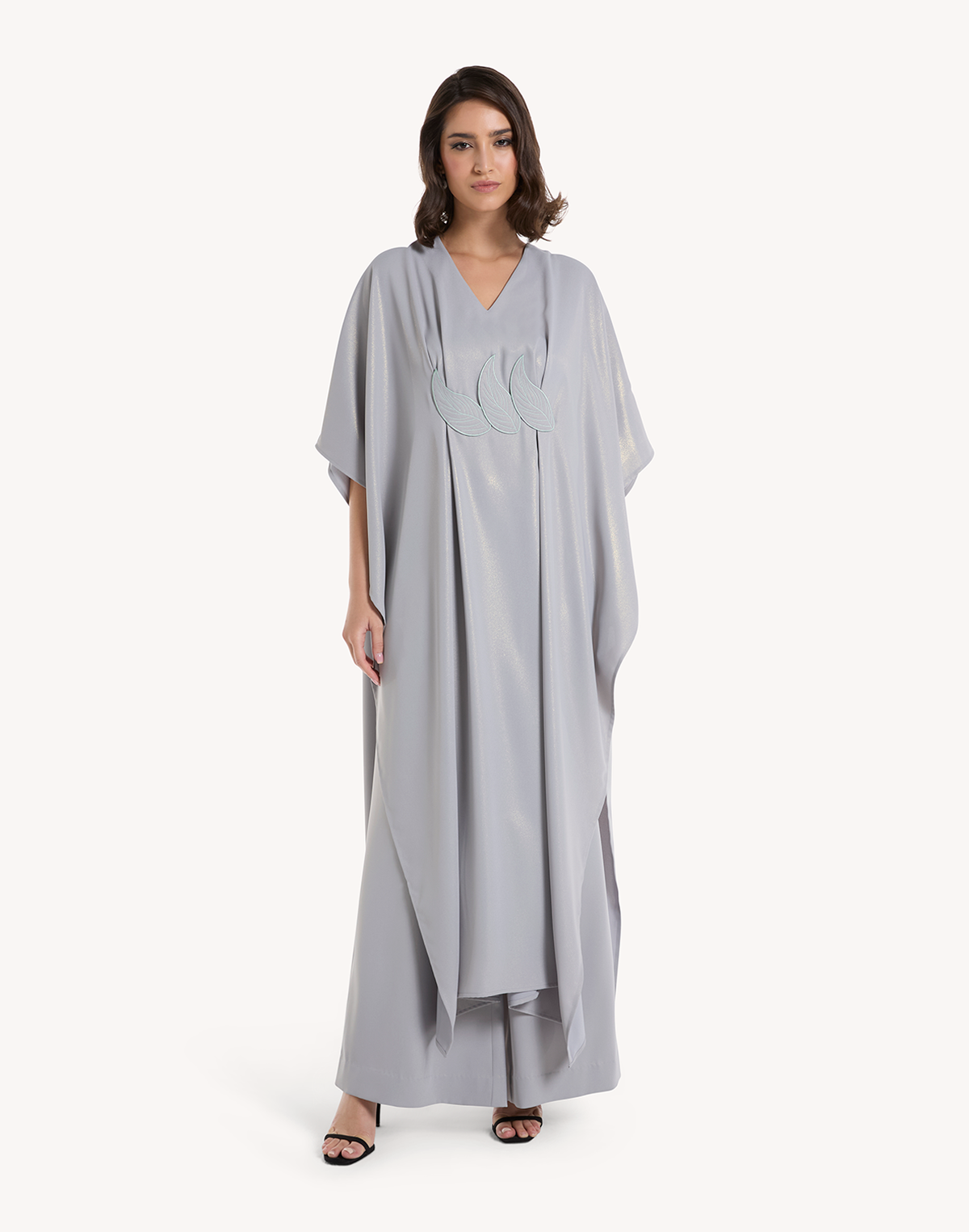 Sanaa Leaf Applique Kaftan Set