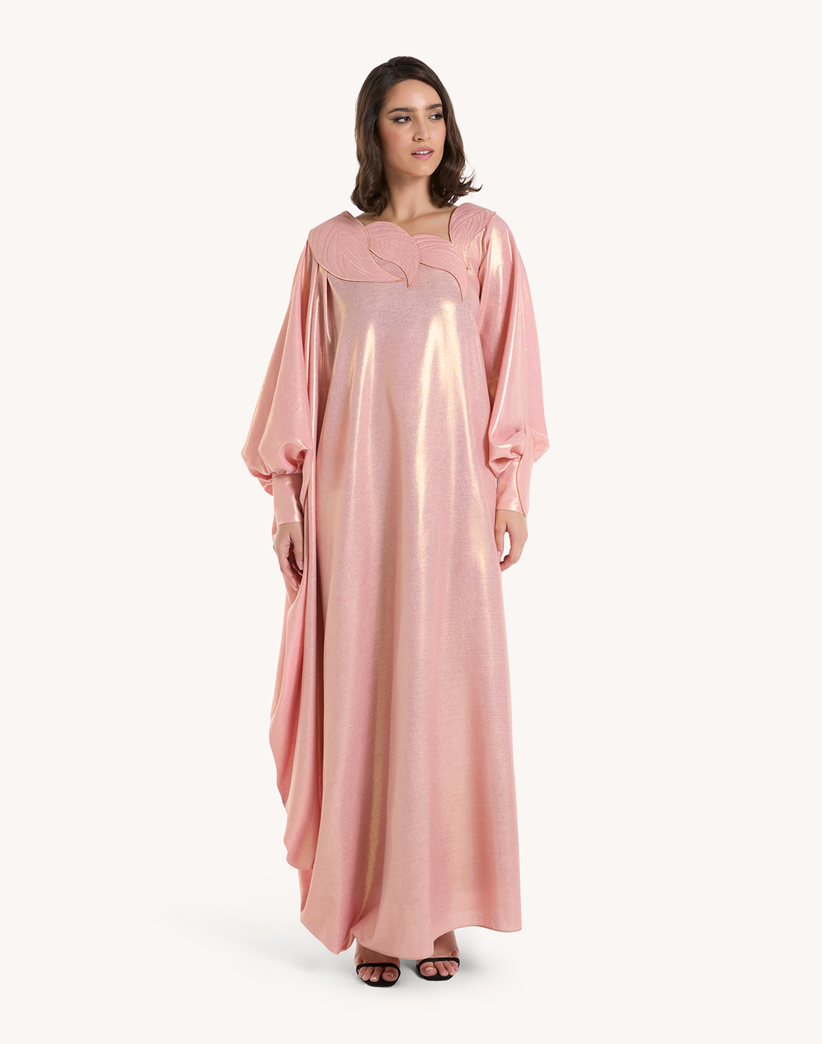 Sofia Leaf Appliqué Kaftan
