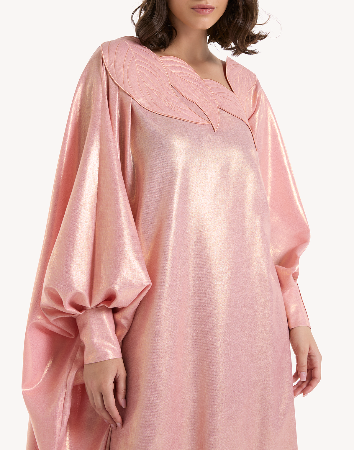 Sofia Leaf Appliqué Kaftan