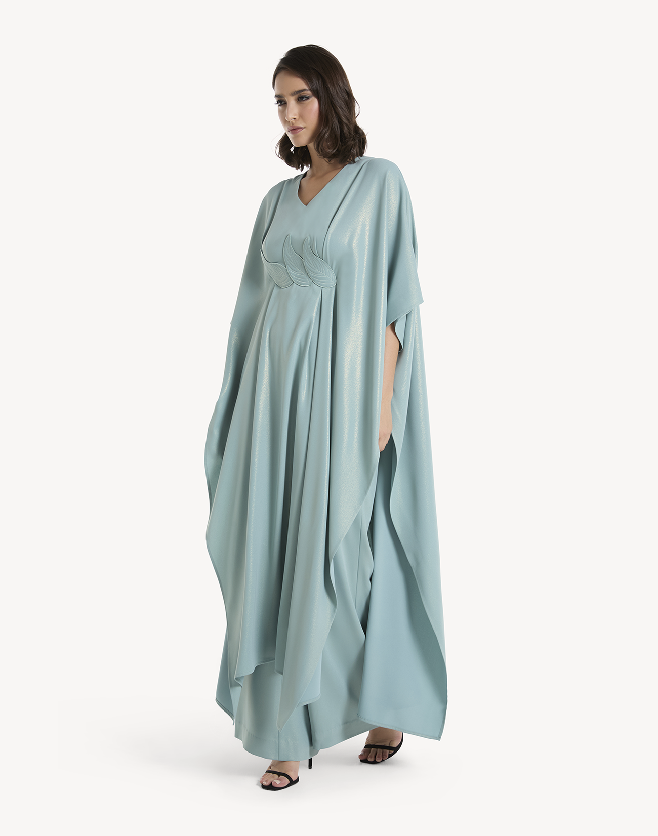 Sanaa Leaf Applique Kaftan Set