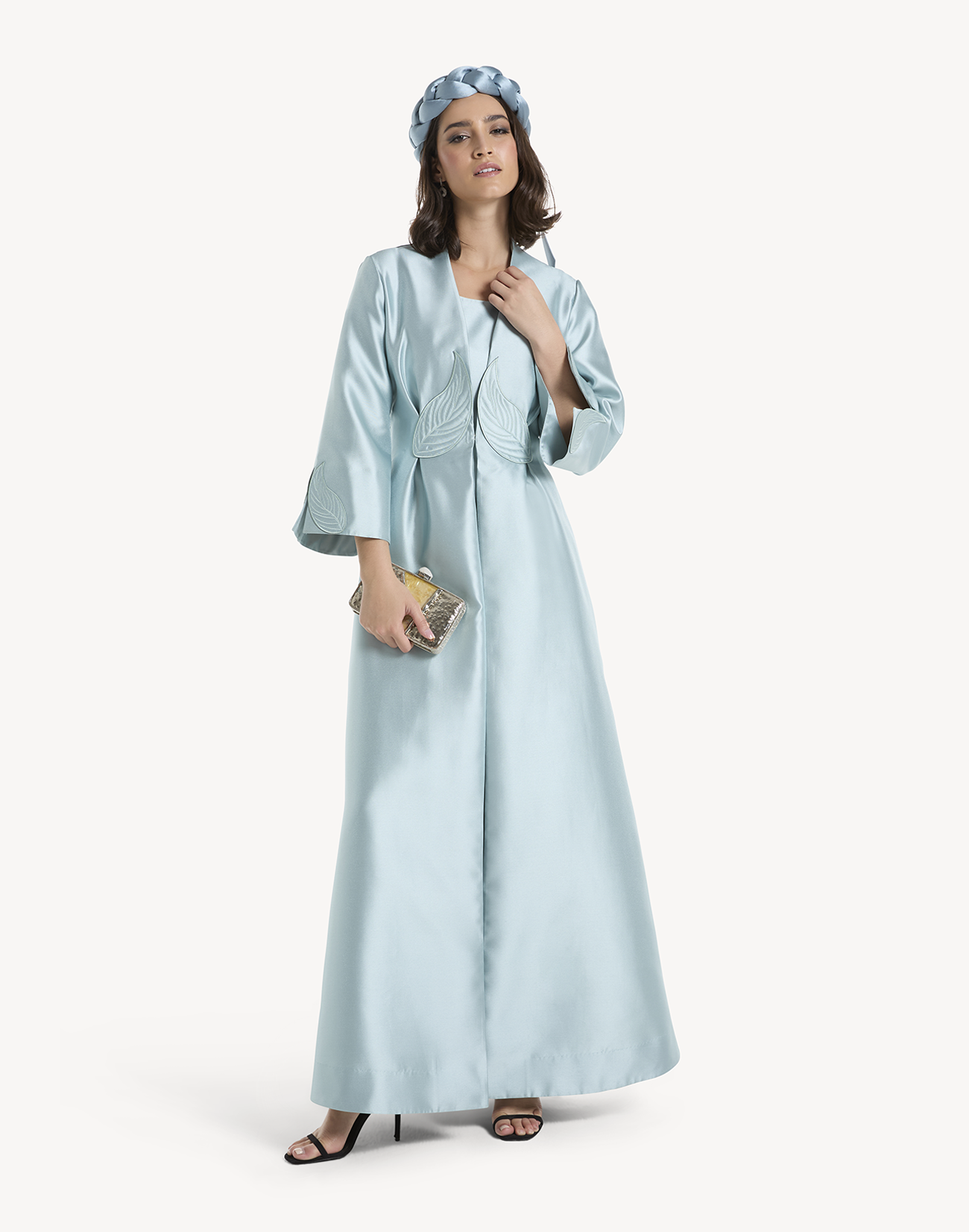 Alia Leaf Applique Kimono Kaftan