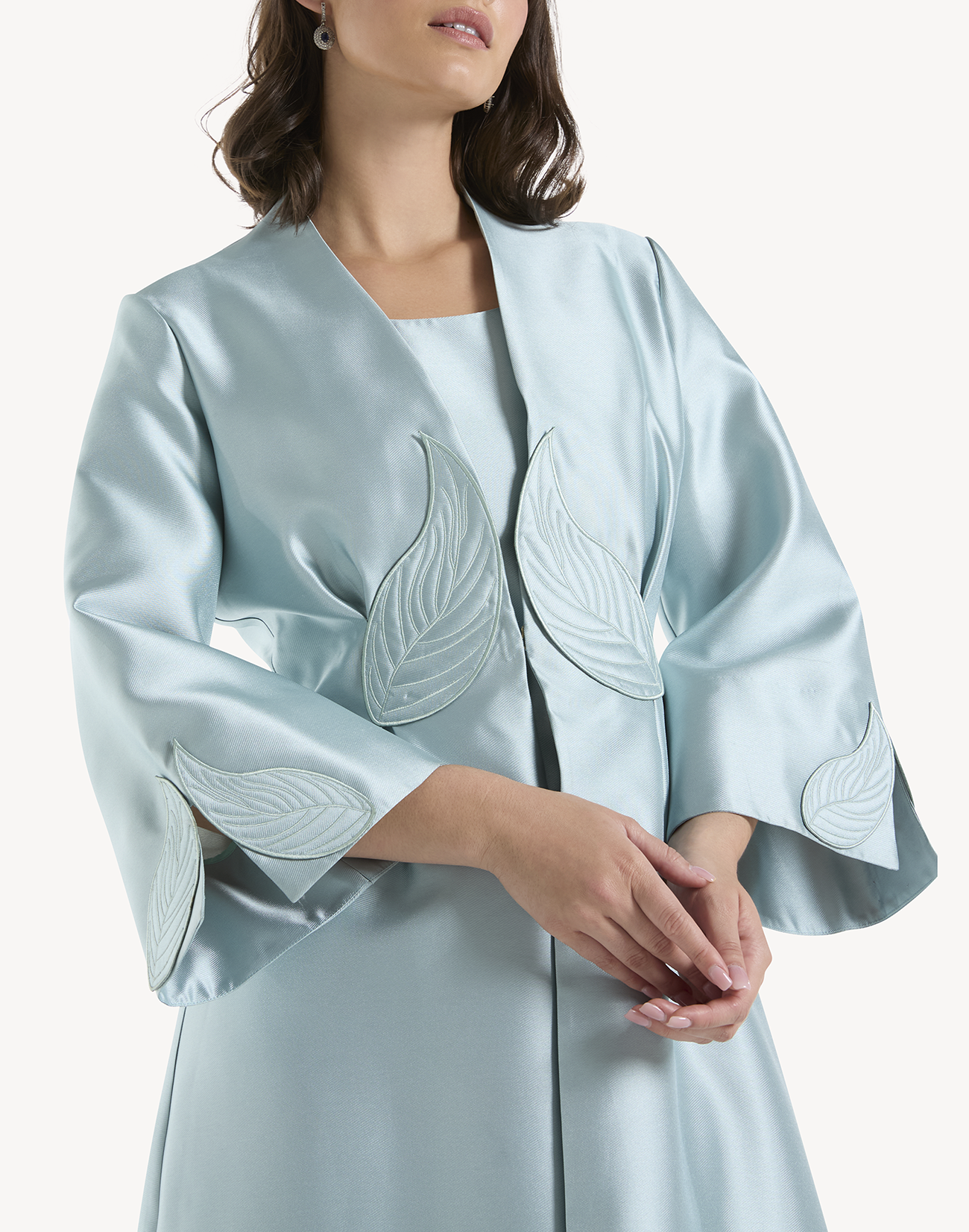 Alia Leaf Applique Kimono Kaftan