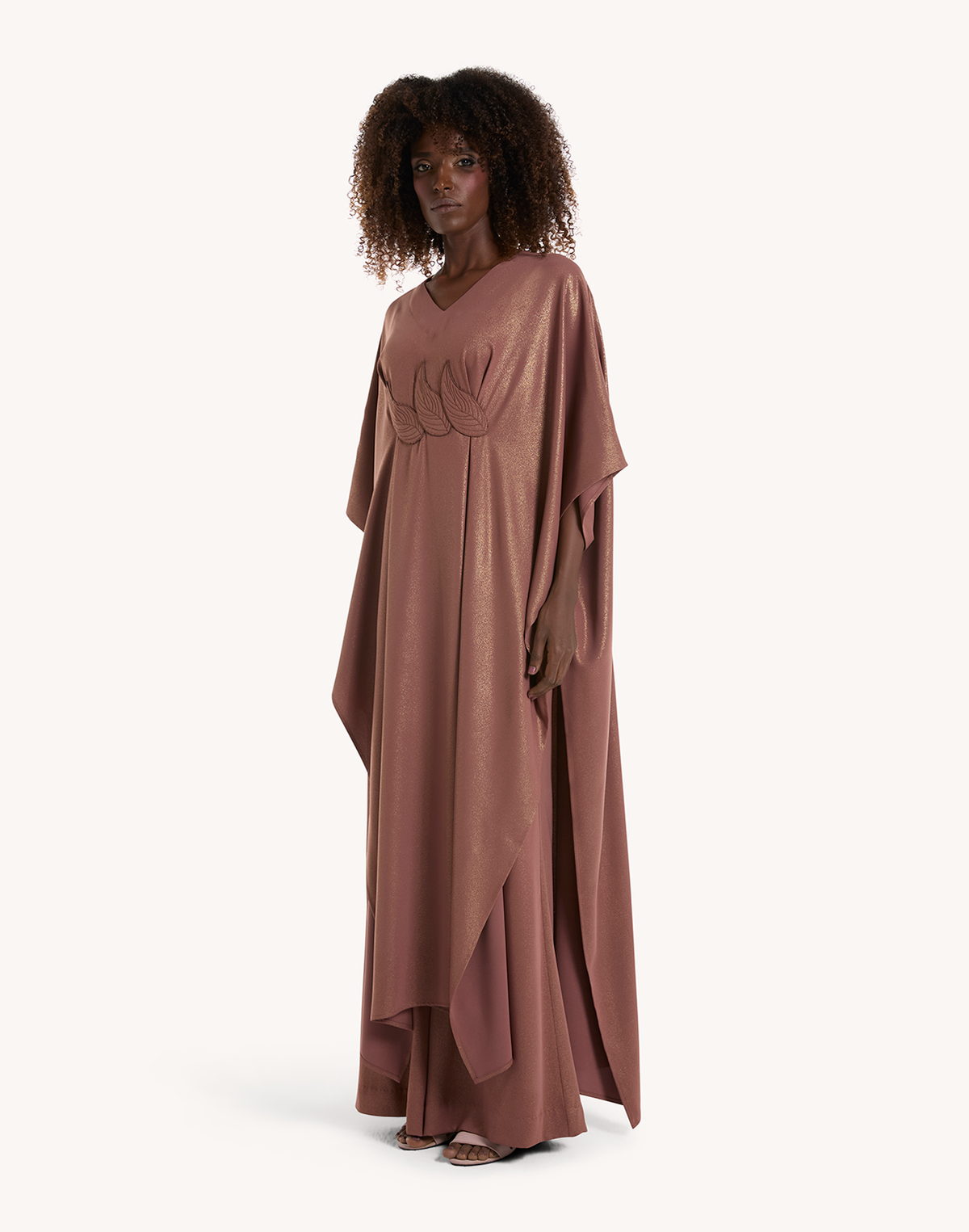 Sanaa Leaf Applique Kaftan Set