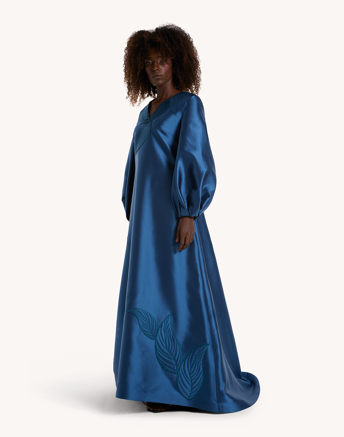 Amira Leaf Appliqué Dress