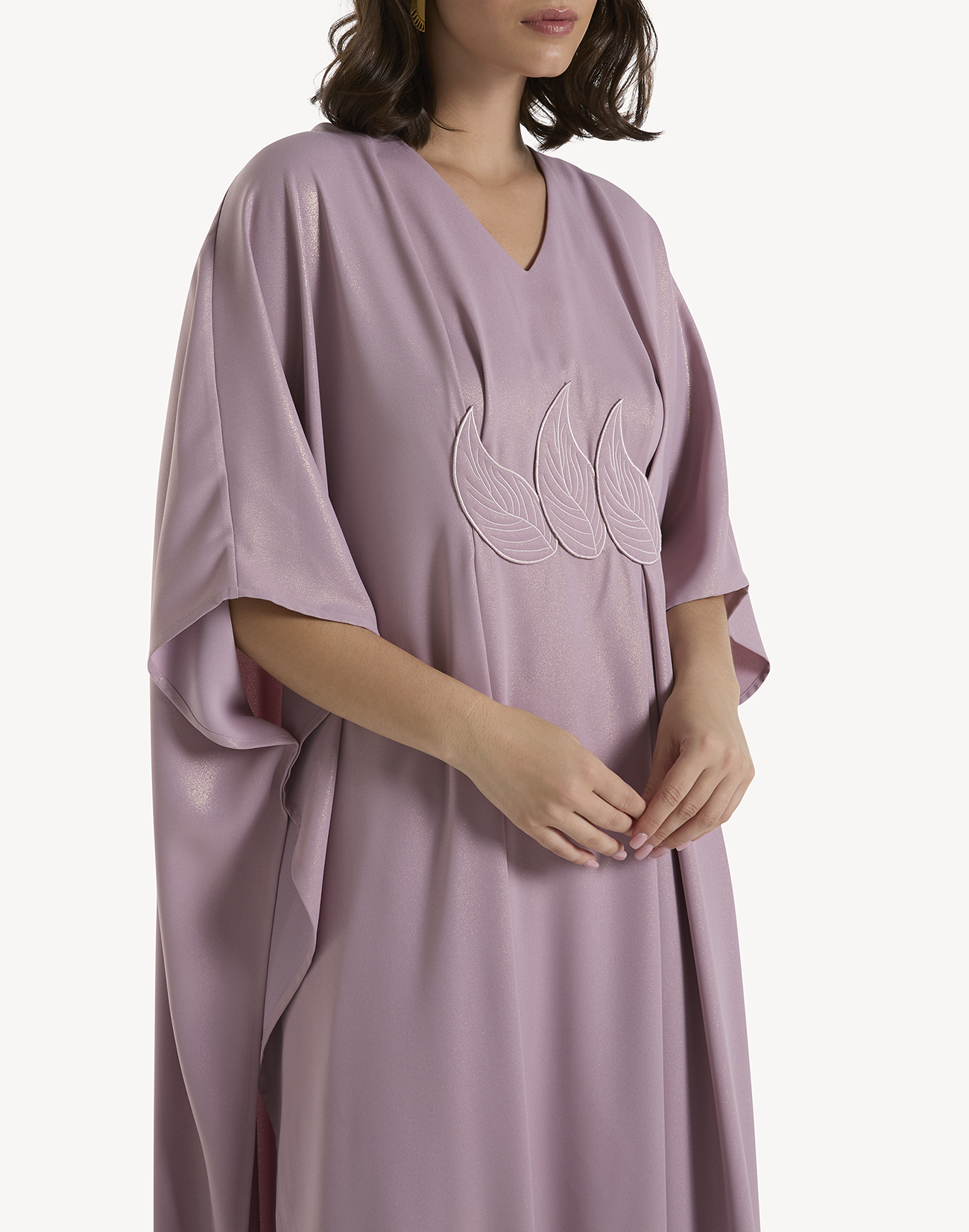 Sanaa Leaf Applique Kaftan Set