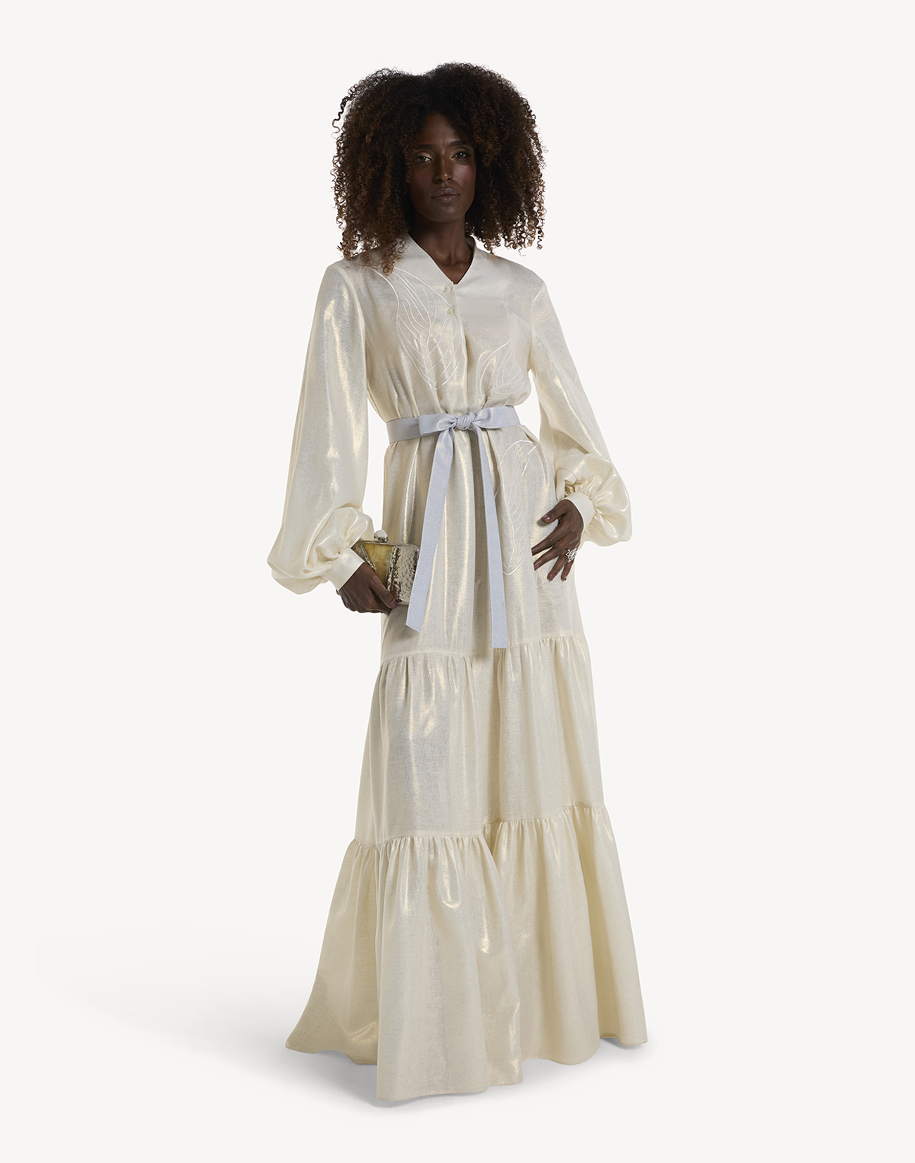 Yasmin Leaf linen Maxi Dress