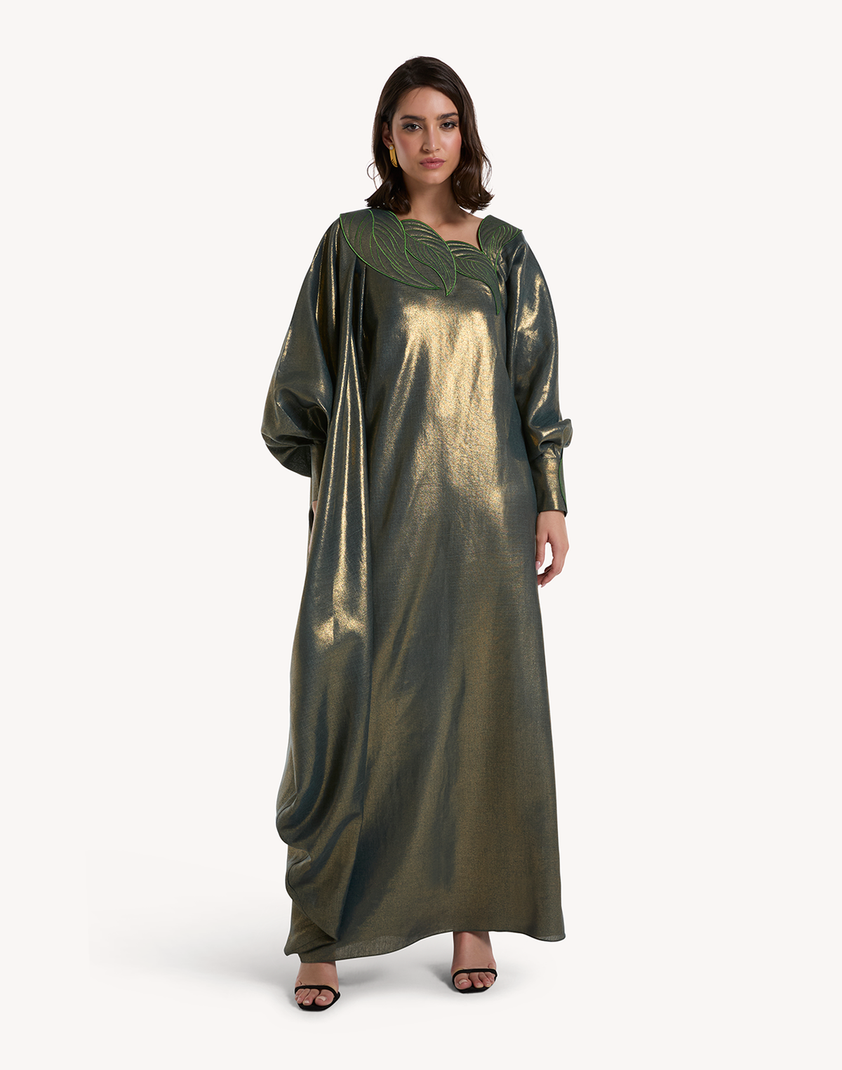 Sofia Leaf Appliqué Kaftan