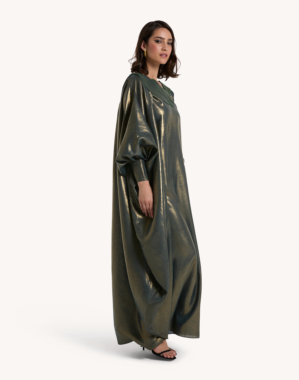 Sofia Leaf Appliqué Kaftan