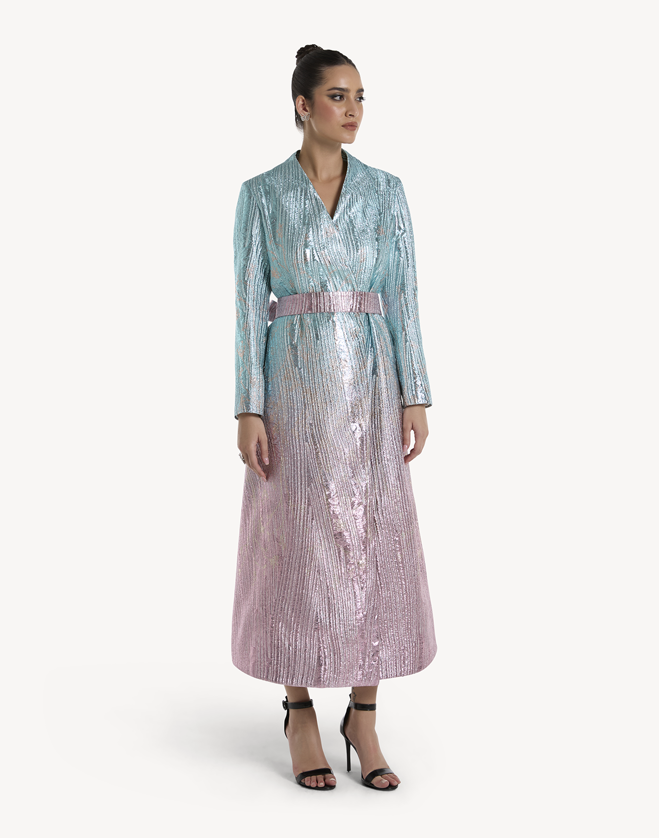 Hiba Brocade Dress Kimono