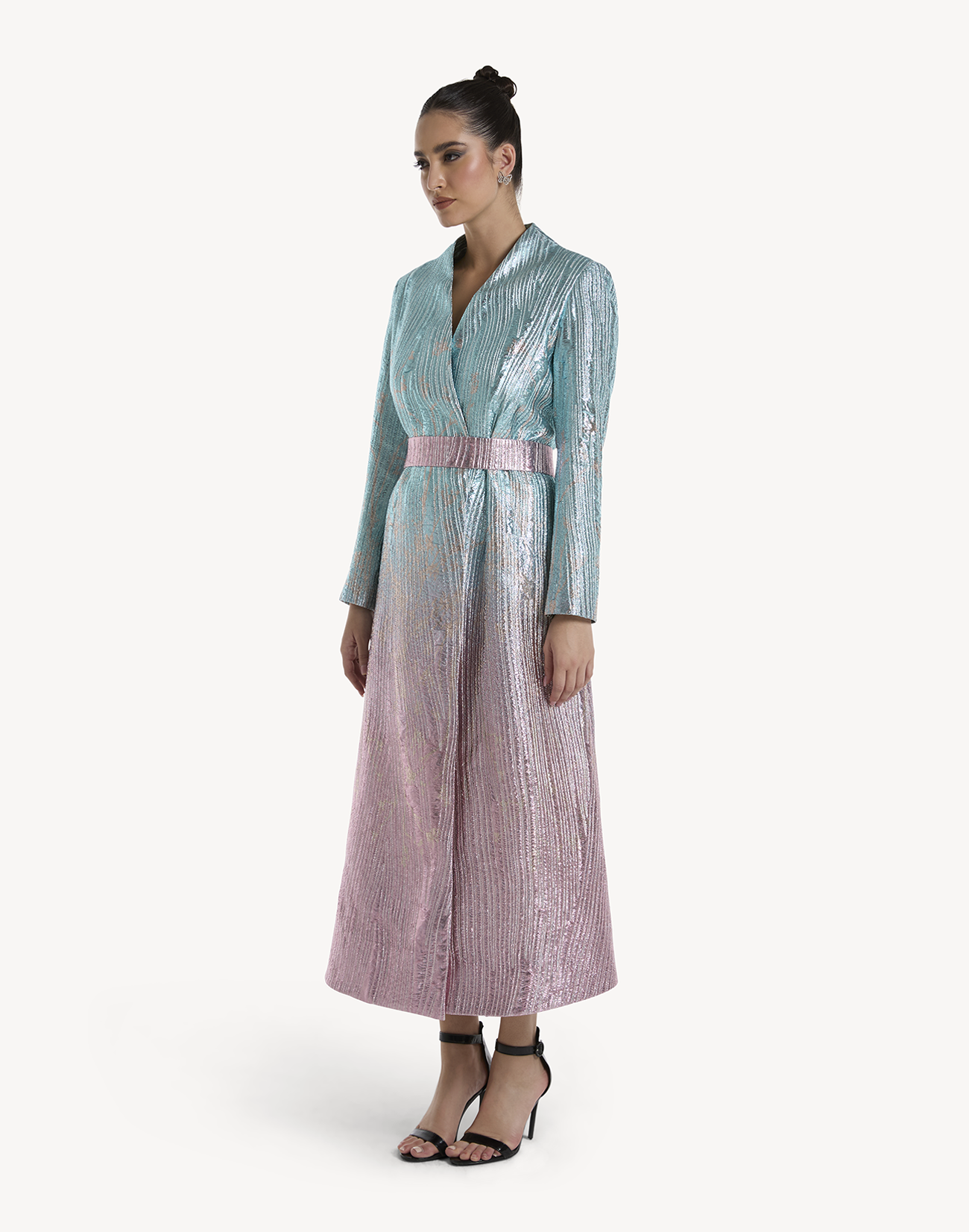 Hiba Brocade Dress Kimono