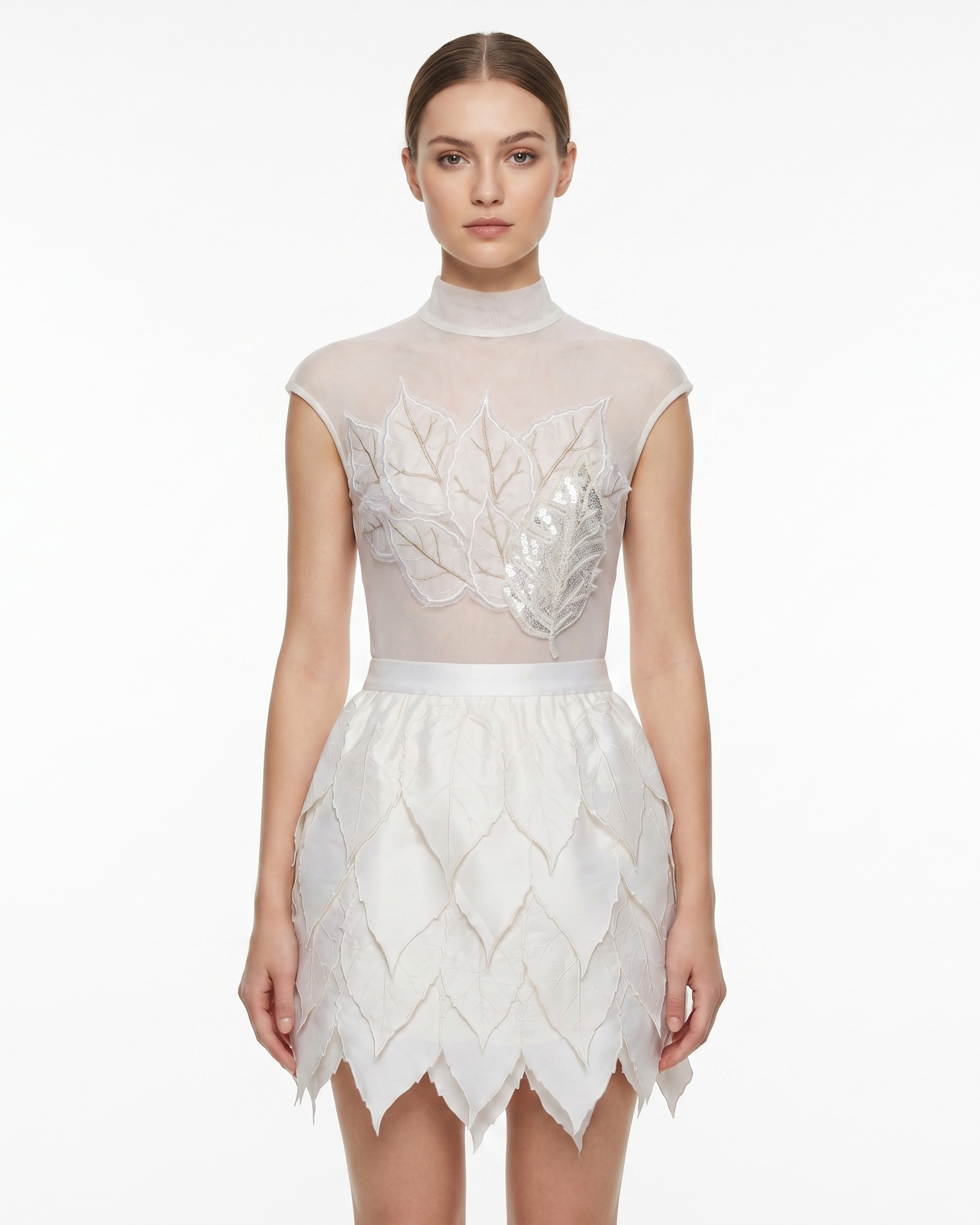 Folia High Neck Sleeveless Bodysuit