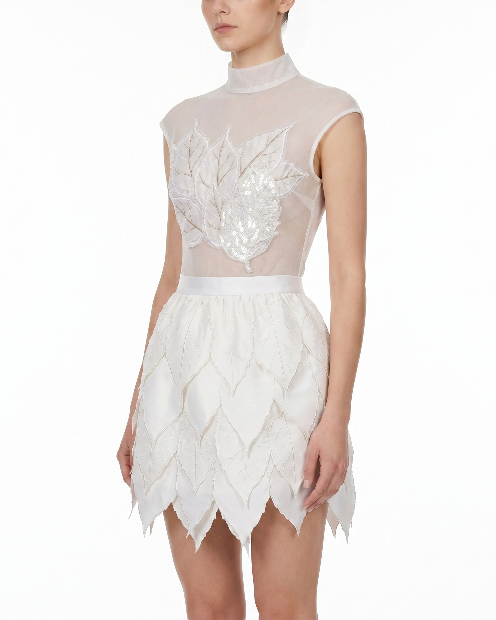 Folia High Neck Sleeveless Bodysuit