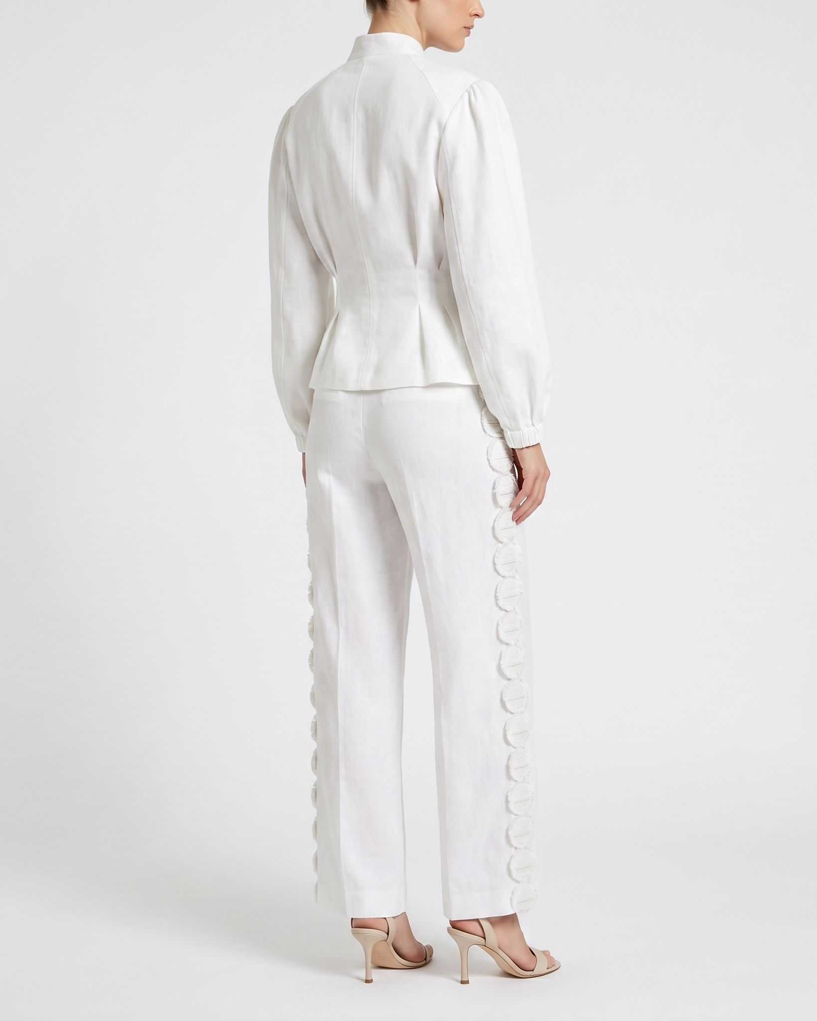 Hemp Logo Applique High Waisted Trousers