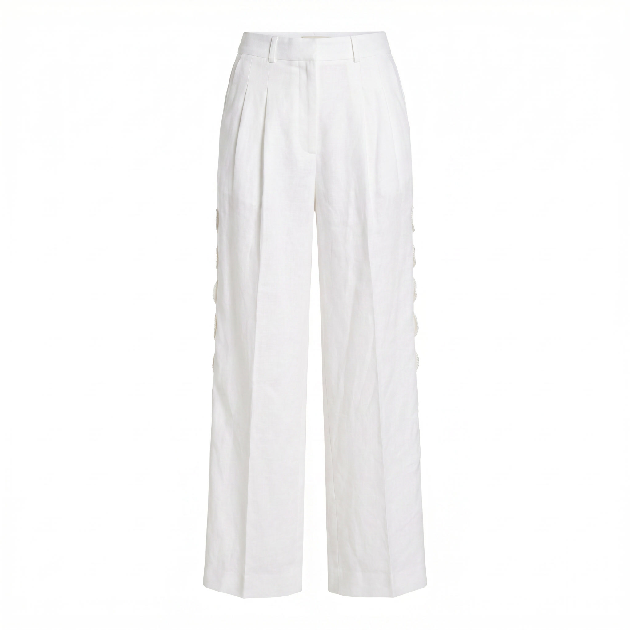 Hemp Logo Applique High Waisted Trousers