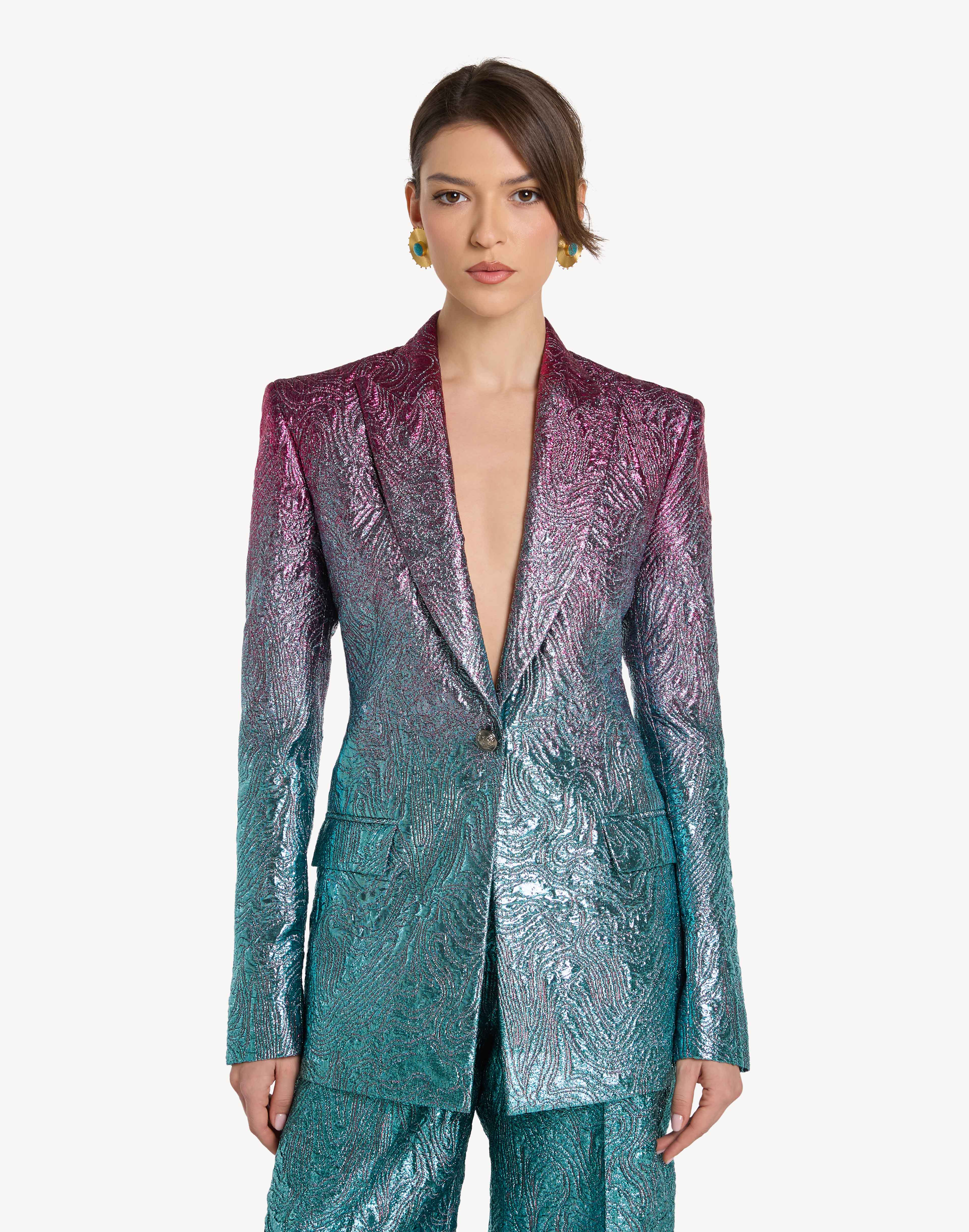 Brocade tailored jacket