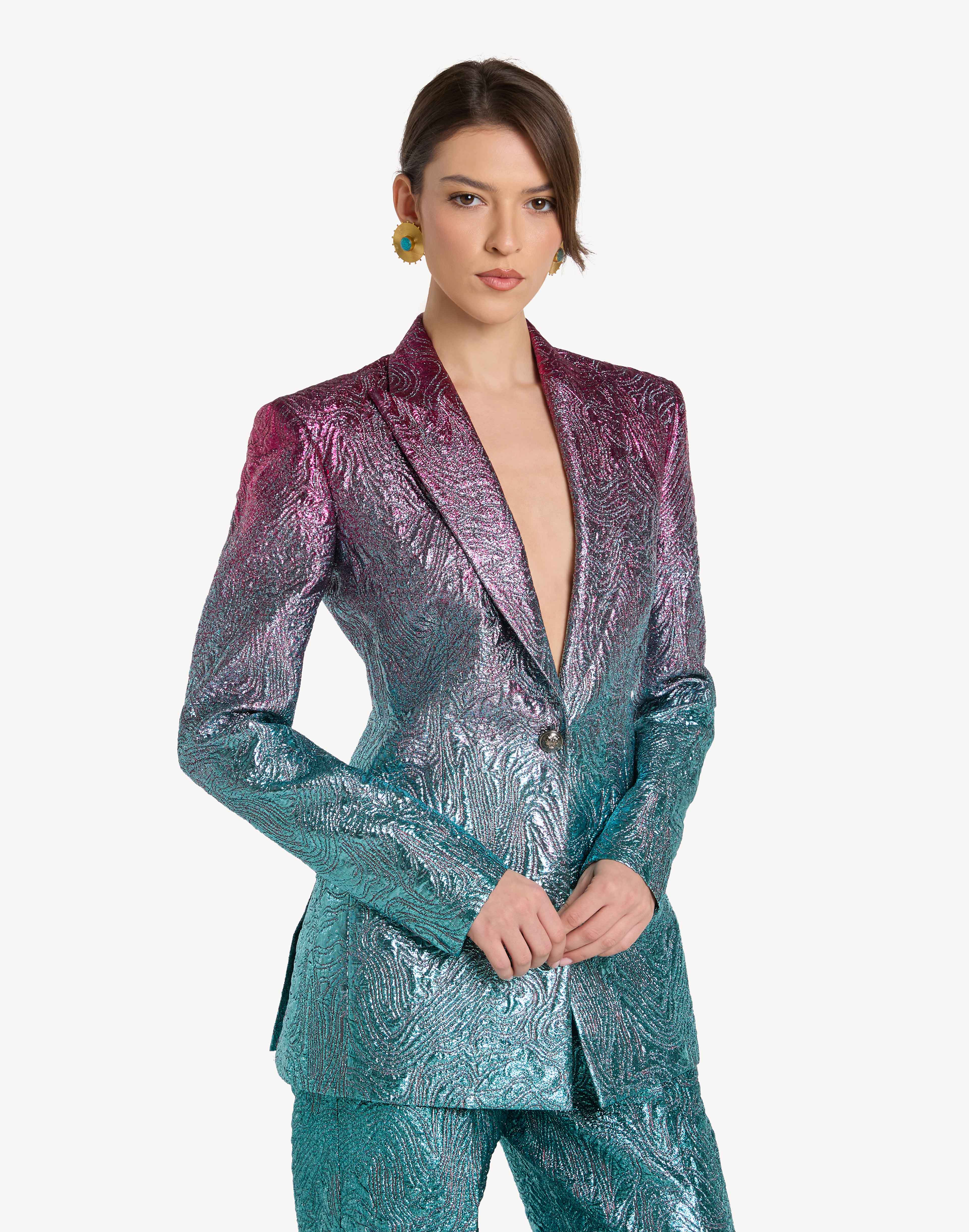 Brocade tailored jacket