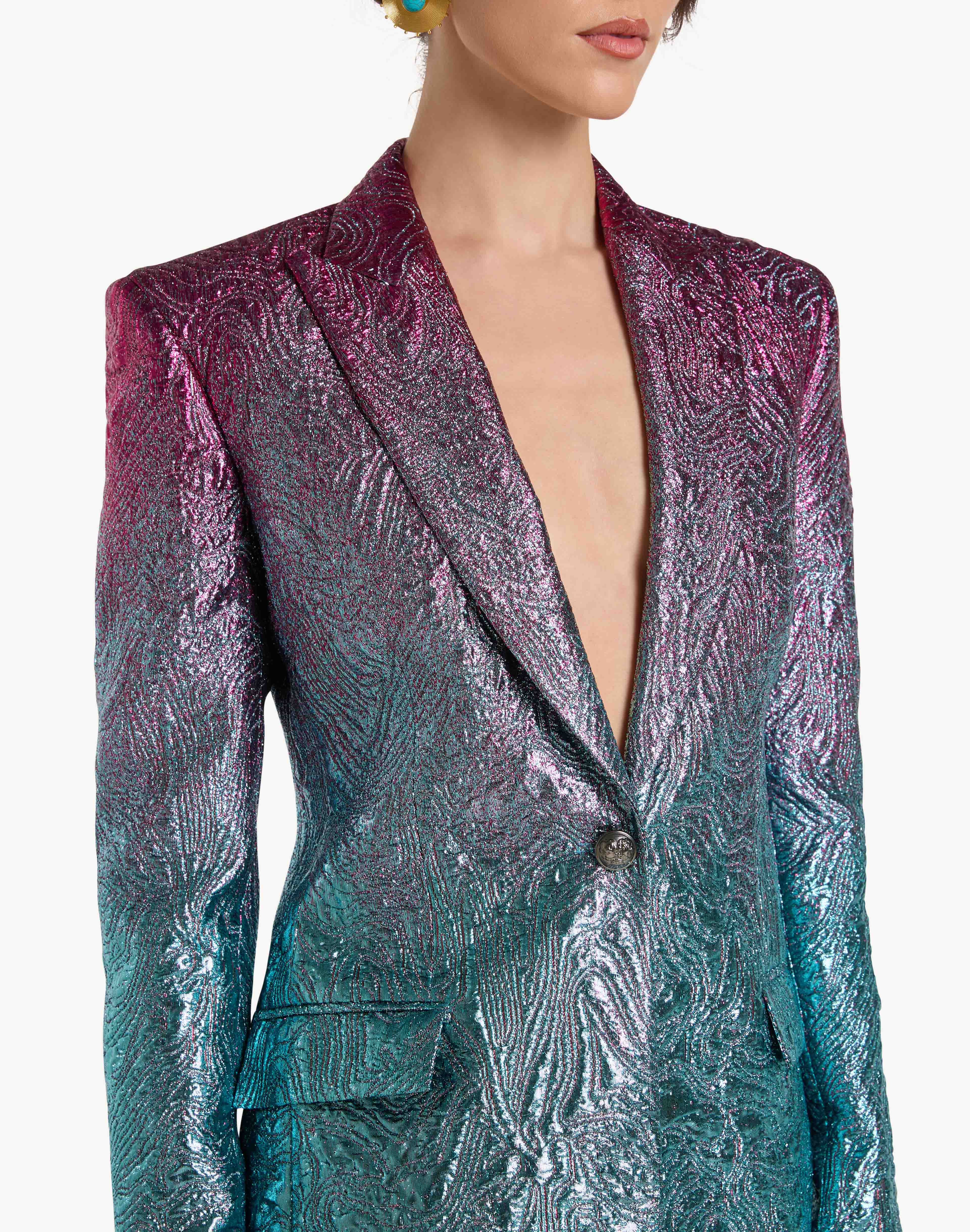 Brocade tailored jacket