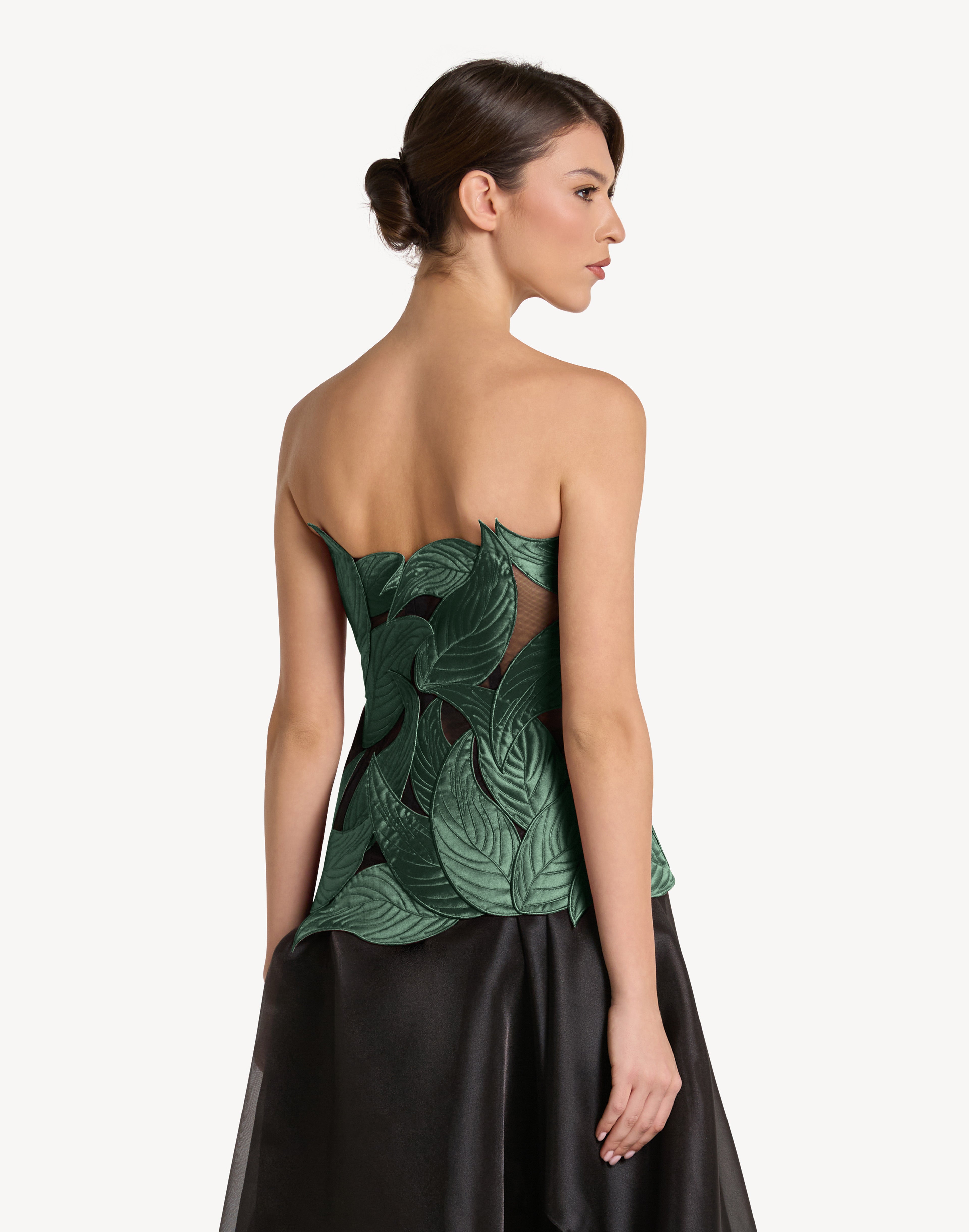 Grandeur Leaf Appliqué Corset