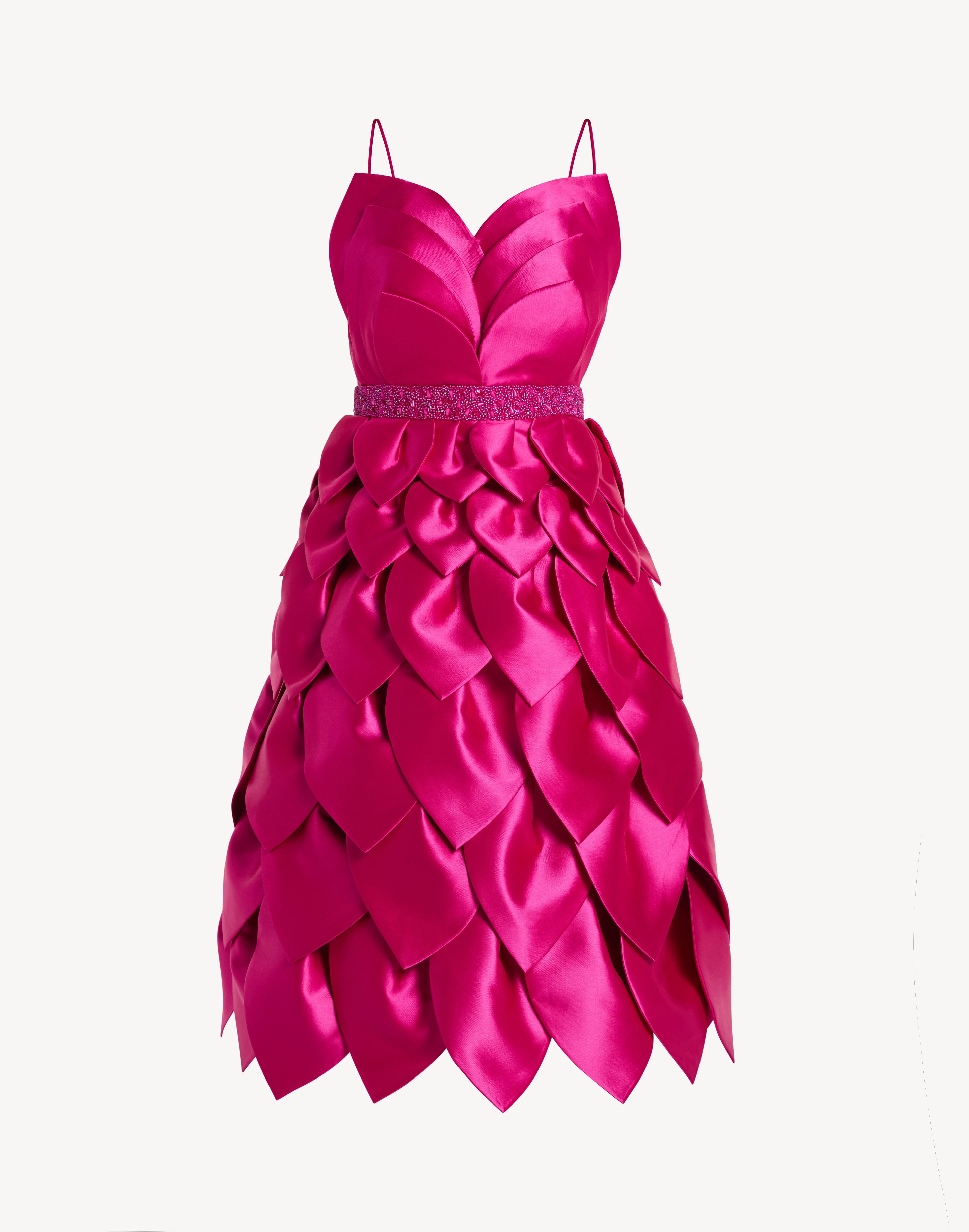 Leaf Appliqué Corset Sweetheart Midi Dress