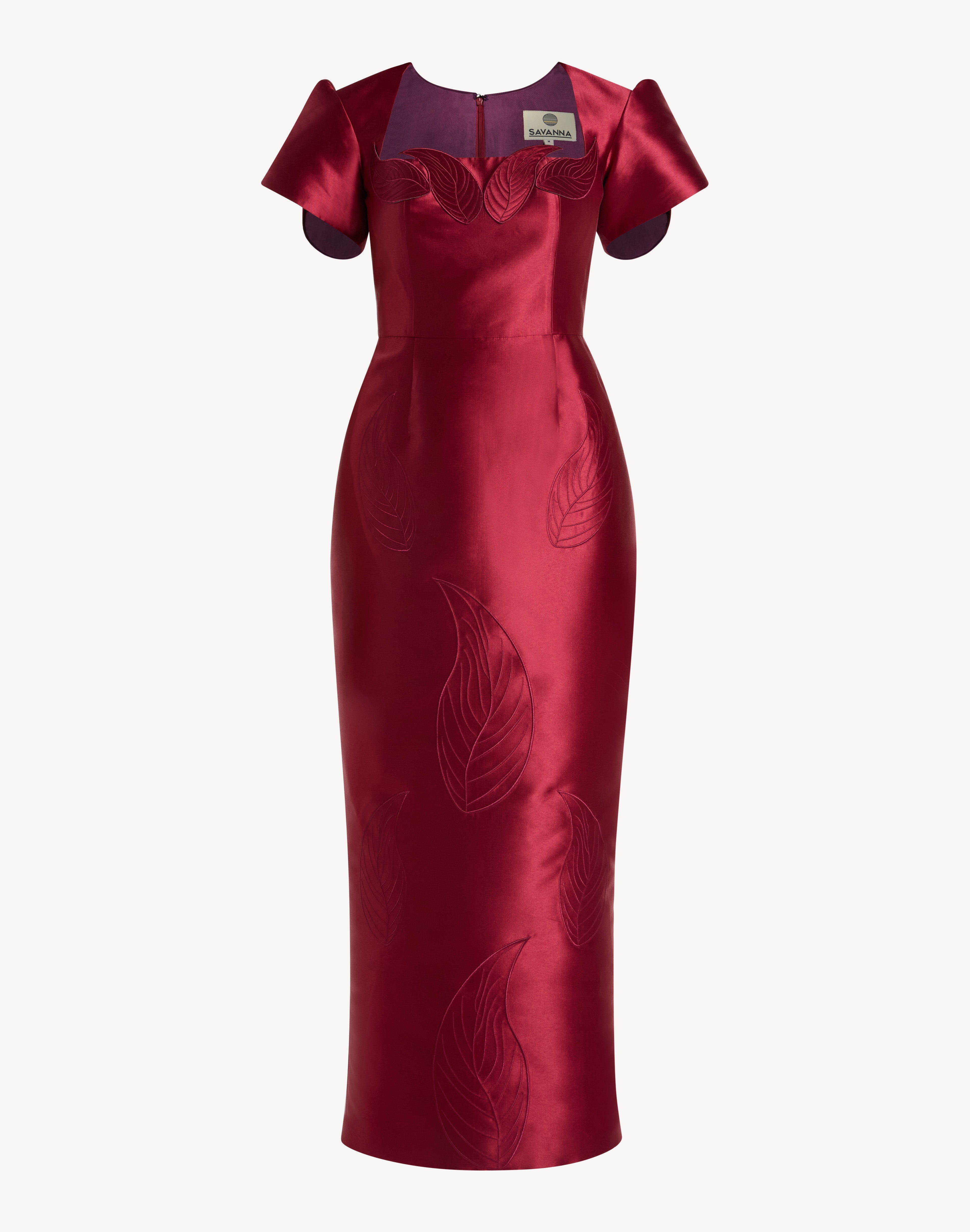 Magnific Leaf Appliqué Dress