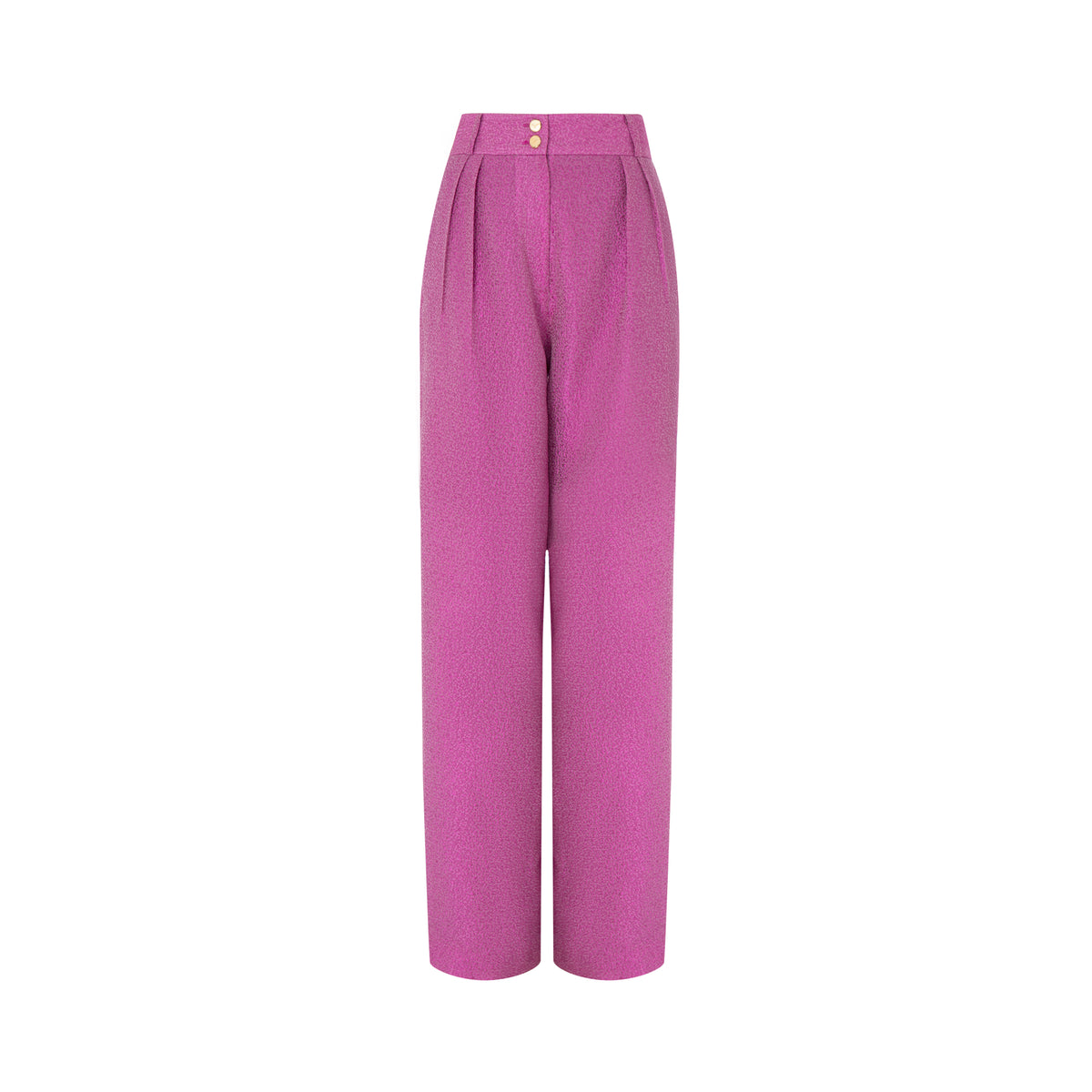 Silk Brocade High Waisted Trousers