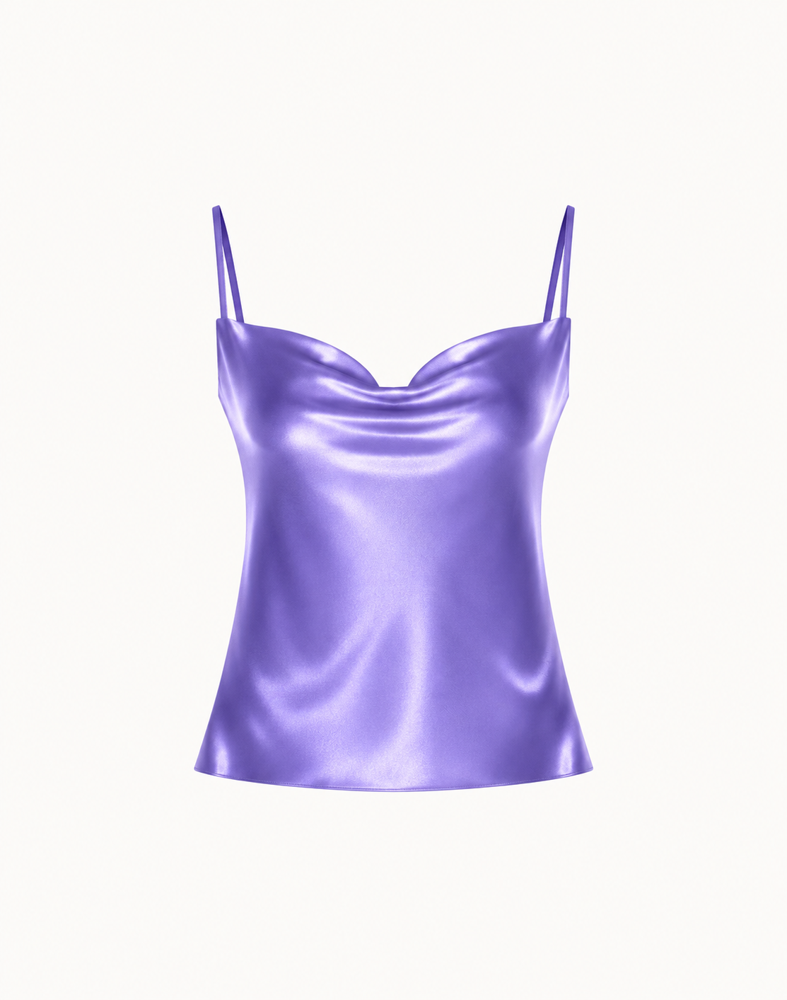 Essentials - Satin Cowl-Neck Top