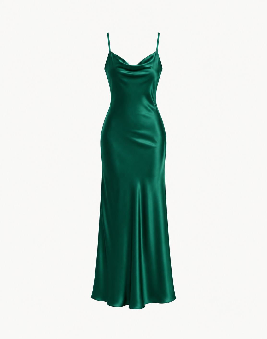 Essential Satin Cowl-Neck Slip Dress