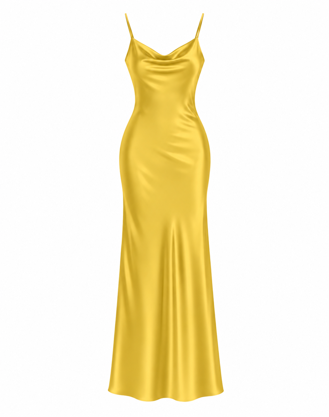 Essential Satin Cowl-Neck Slip Dress