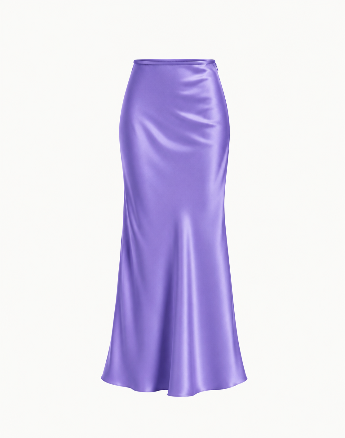 Essentials - Satin A-Line Midi Skirt