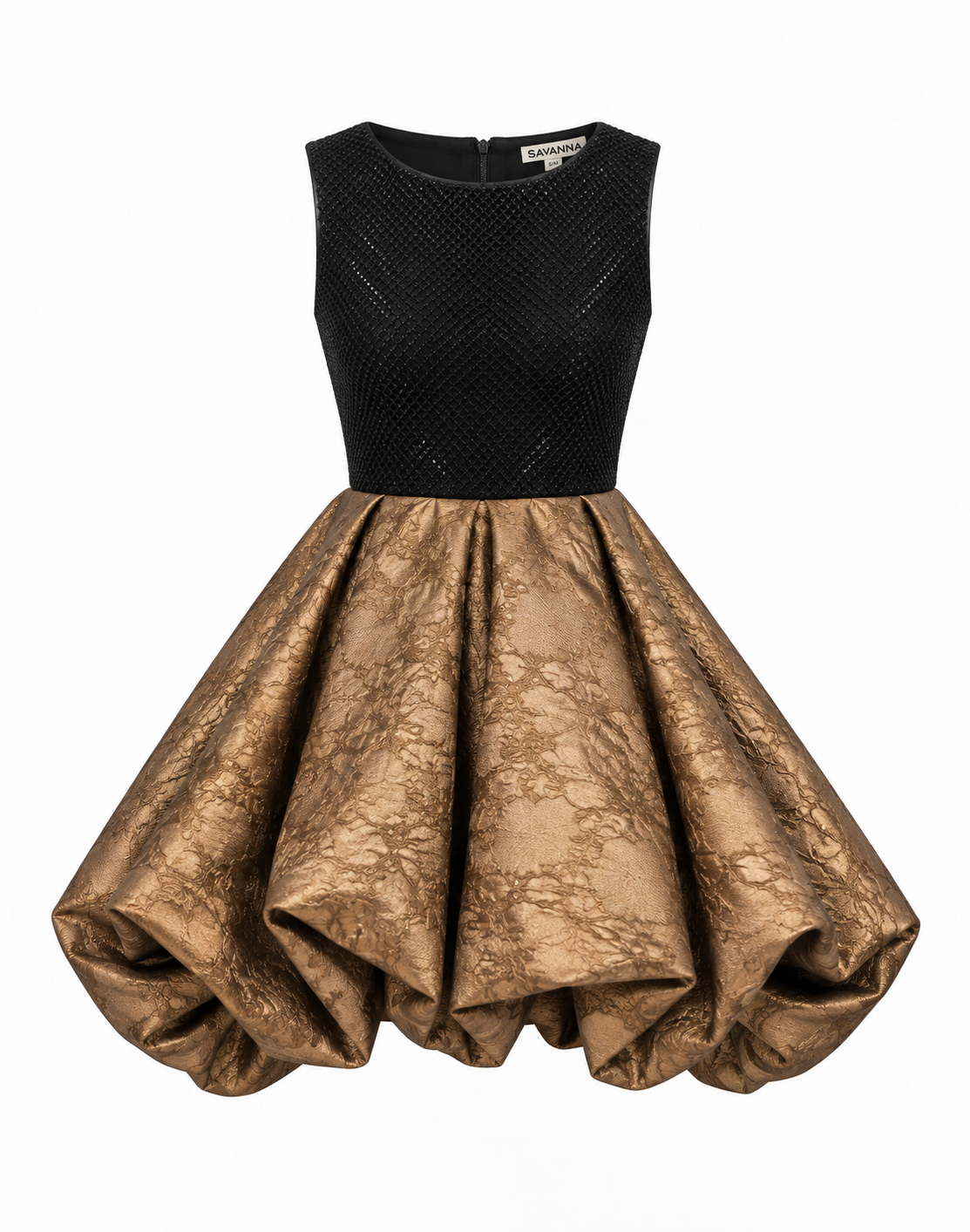Bouffant Crystal Embellished Mini Dress
