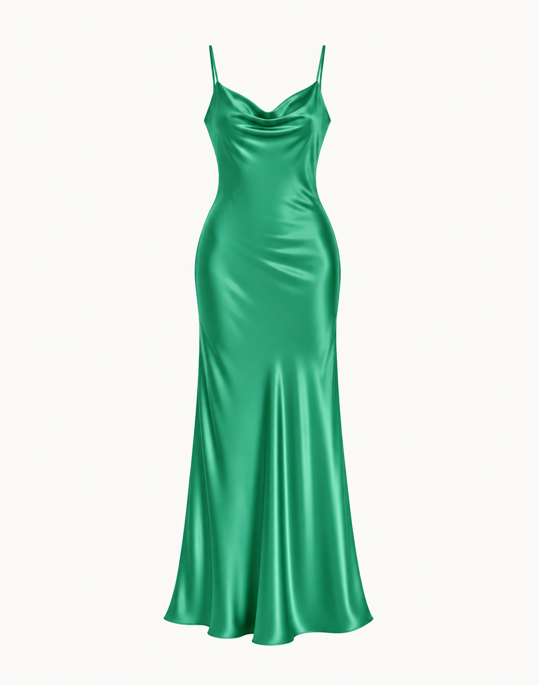 Essential Satin Cowl-Neck Slip Dress