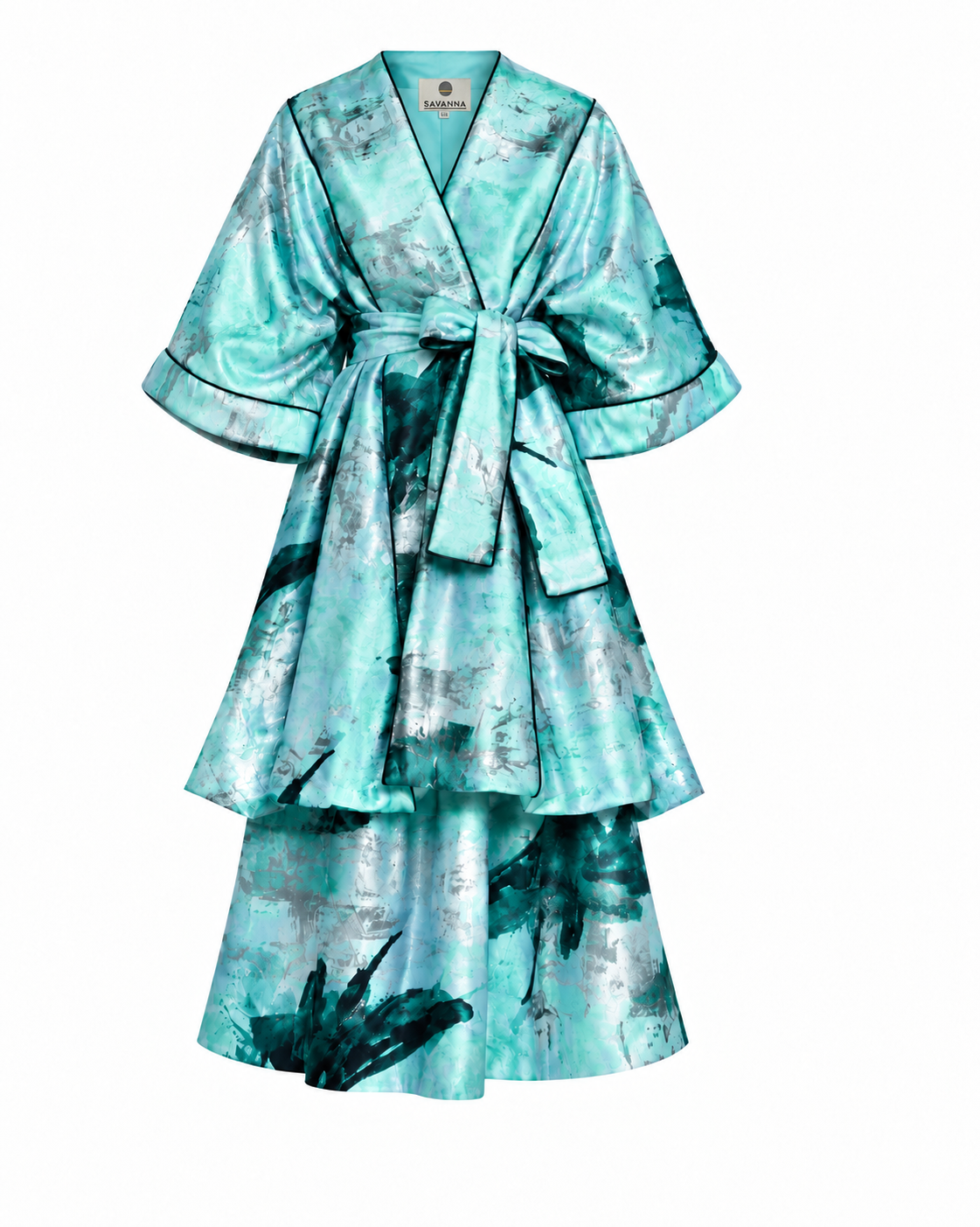 Kimono Bouffant Silk Short Kaftan