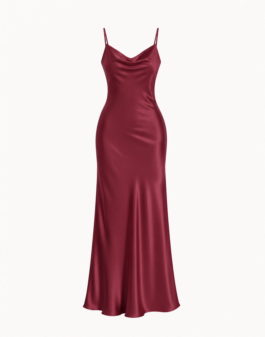 Essential Satin Cowl-Neck Slip Dress