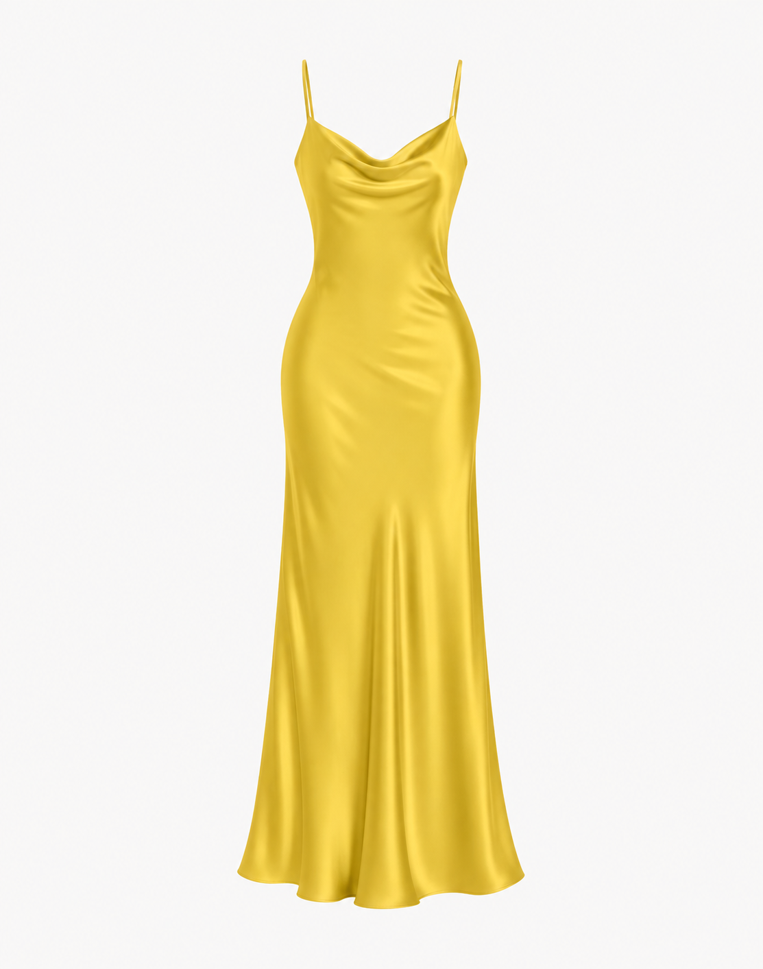 Essential Satin Cowl-Neck Slip Dress