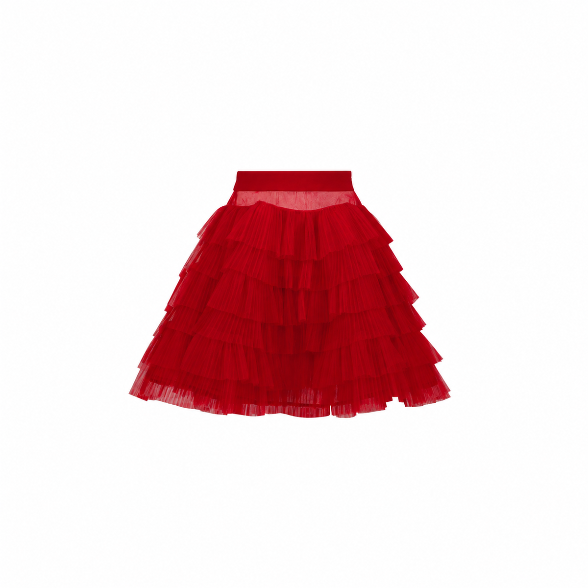 Tulle Ruffle Mini Skirt
